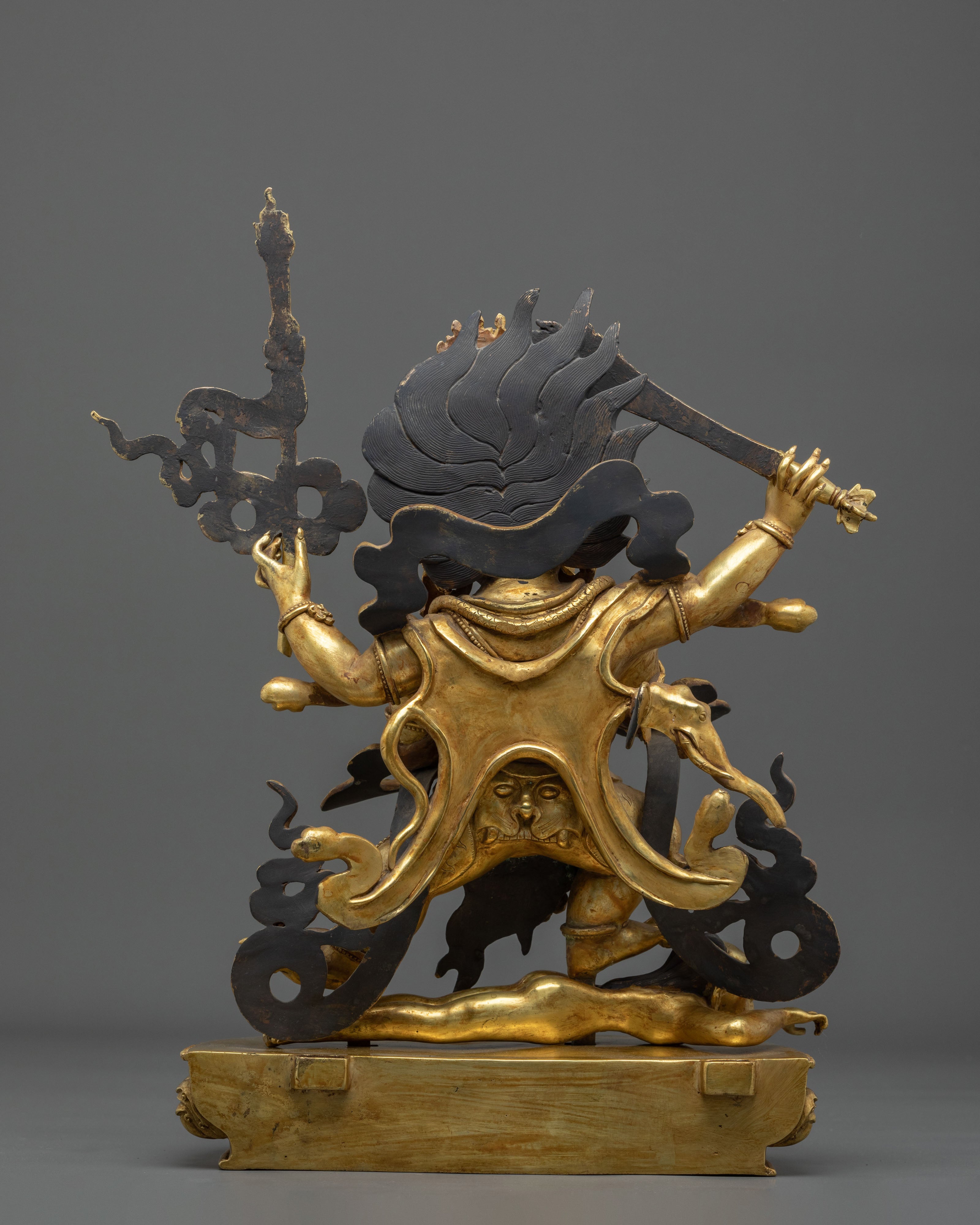 Sacred Protector Four Armed Mahakala Statue