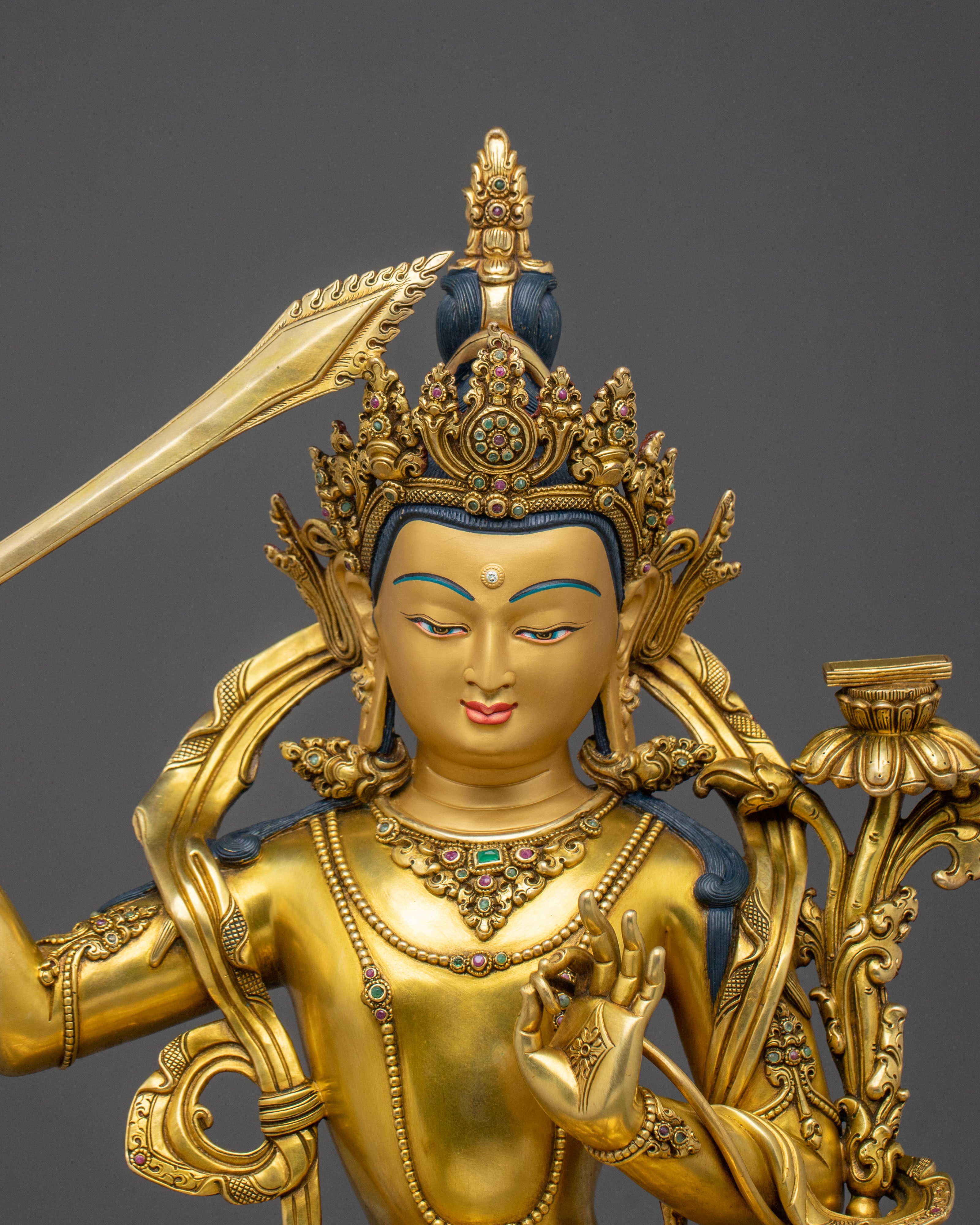 Manjughoṣa Spiritual Sculpture | Buddhist Shrine Decor
