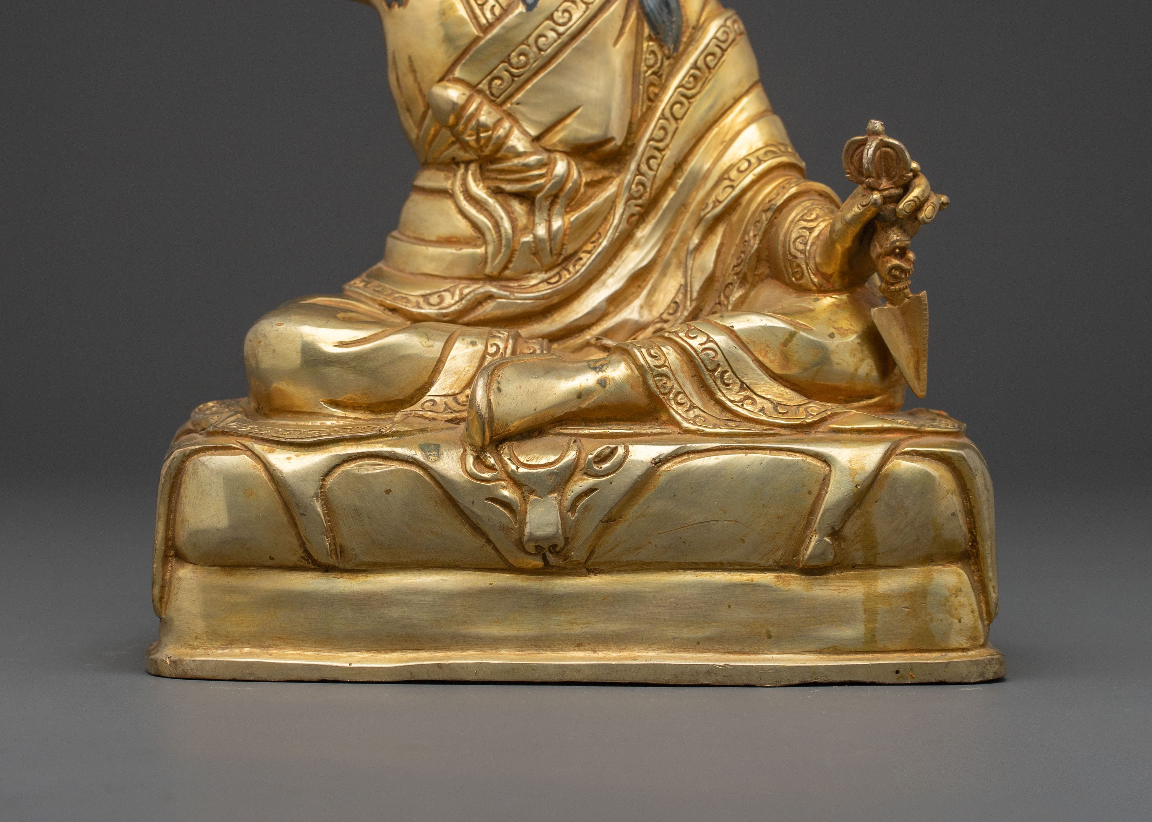 Handcrafted Dudjom Lingpa Statue – 24K Gold Gilded Statue