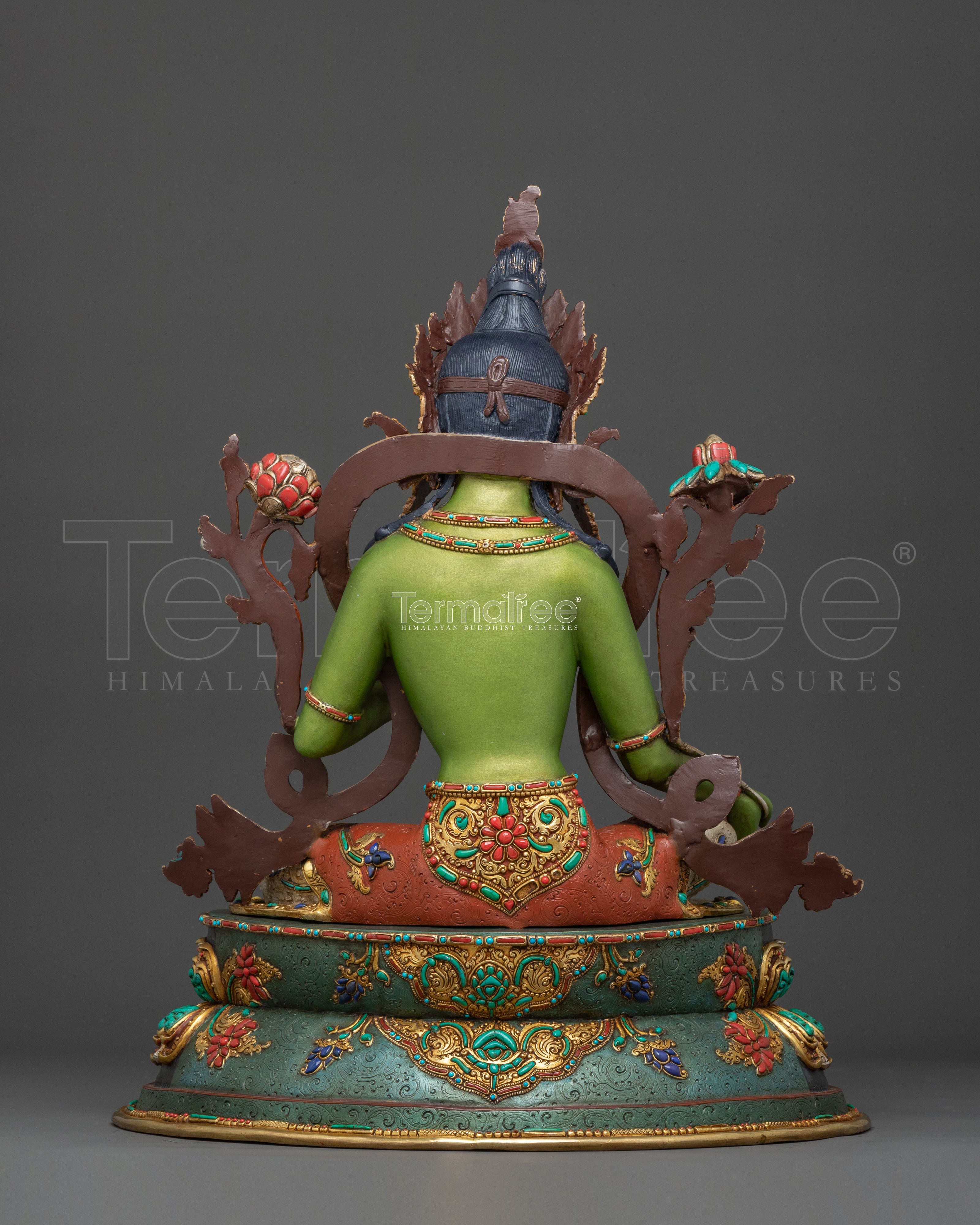 Green Tara Compassion Figure | 24K Gold Gilded Statue