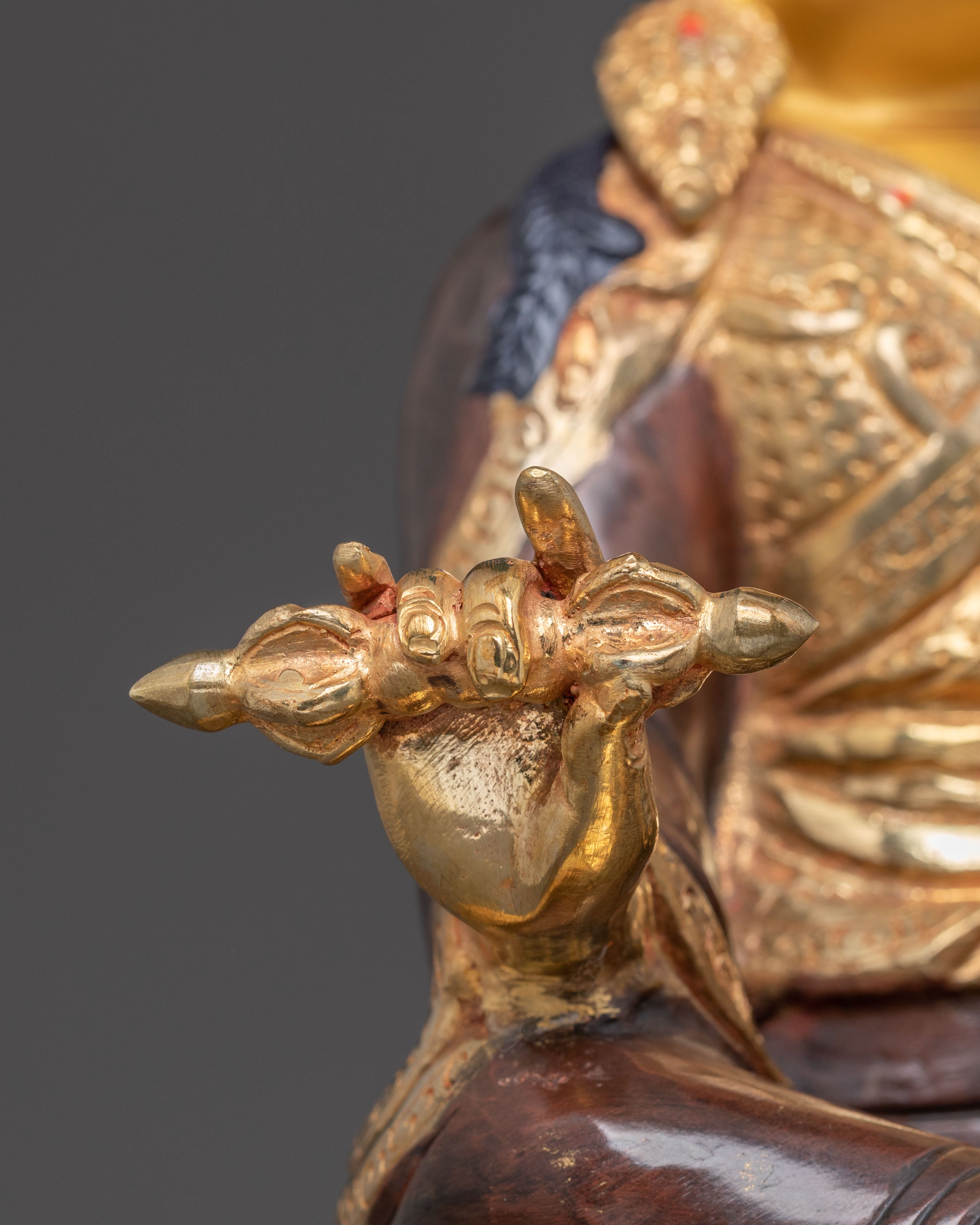 Handcrafted Copper Statue of Guru Rinpoche | Tibetan Tantric Master