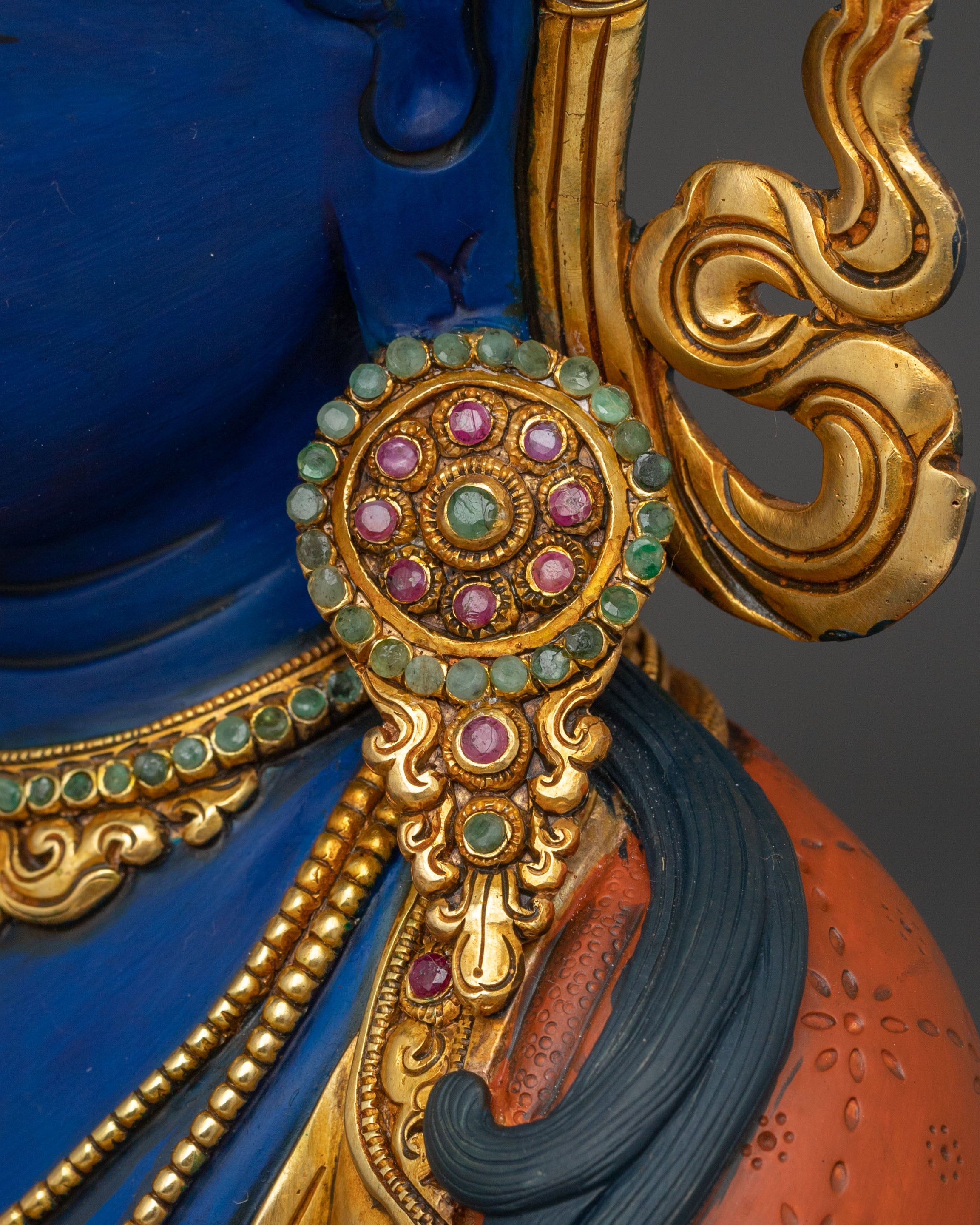 Vajradhara Statue | Exquisite 24K Gold Gilded Figurine