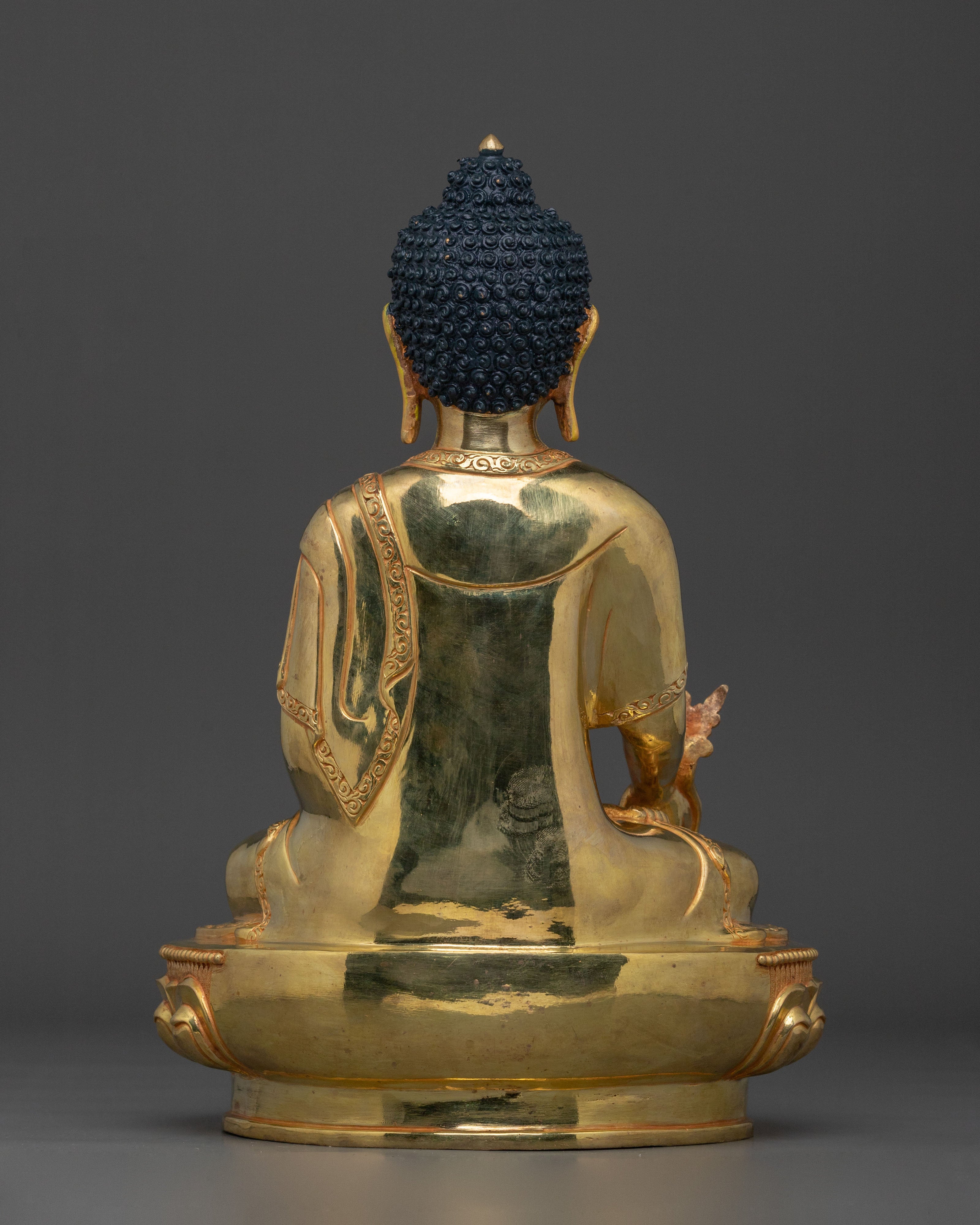 24k Gold Gilded Medicine Buddha Statue | Healing Buddha