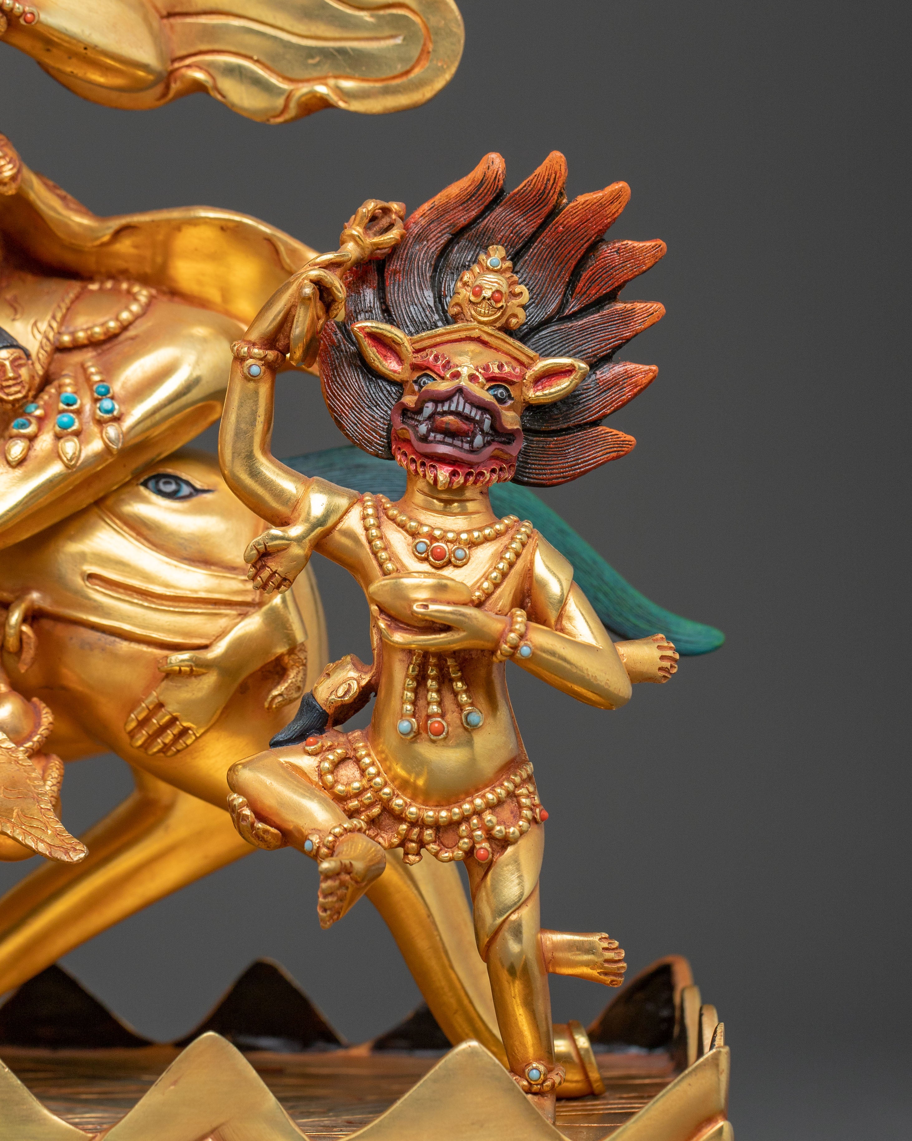 Palden Lhamo Golden Statue | Fierce Protector
