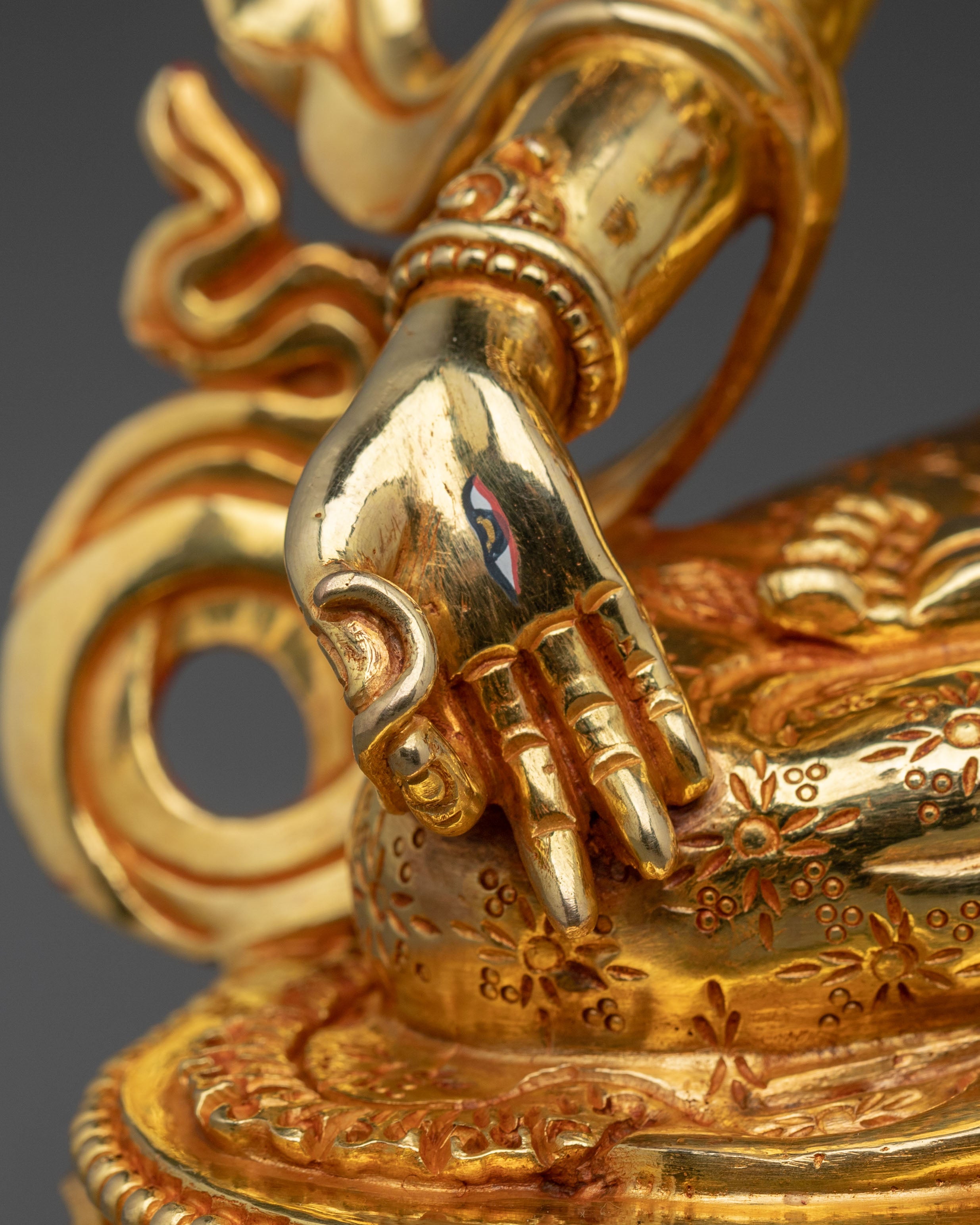 Tibetan White Tara Goddess Sculpture | 24K Gilded Serenity
