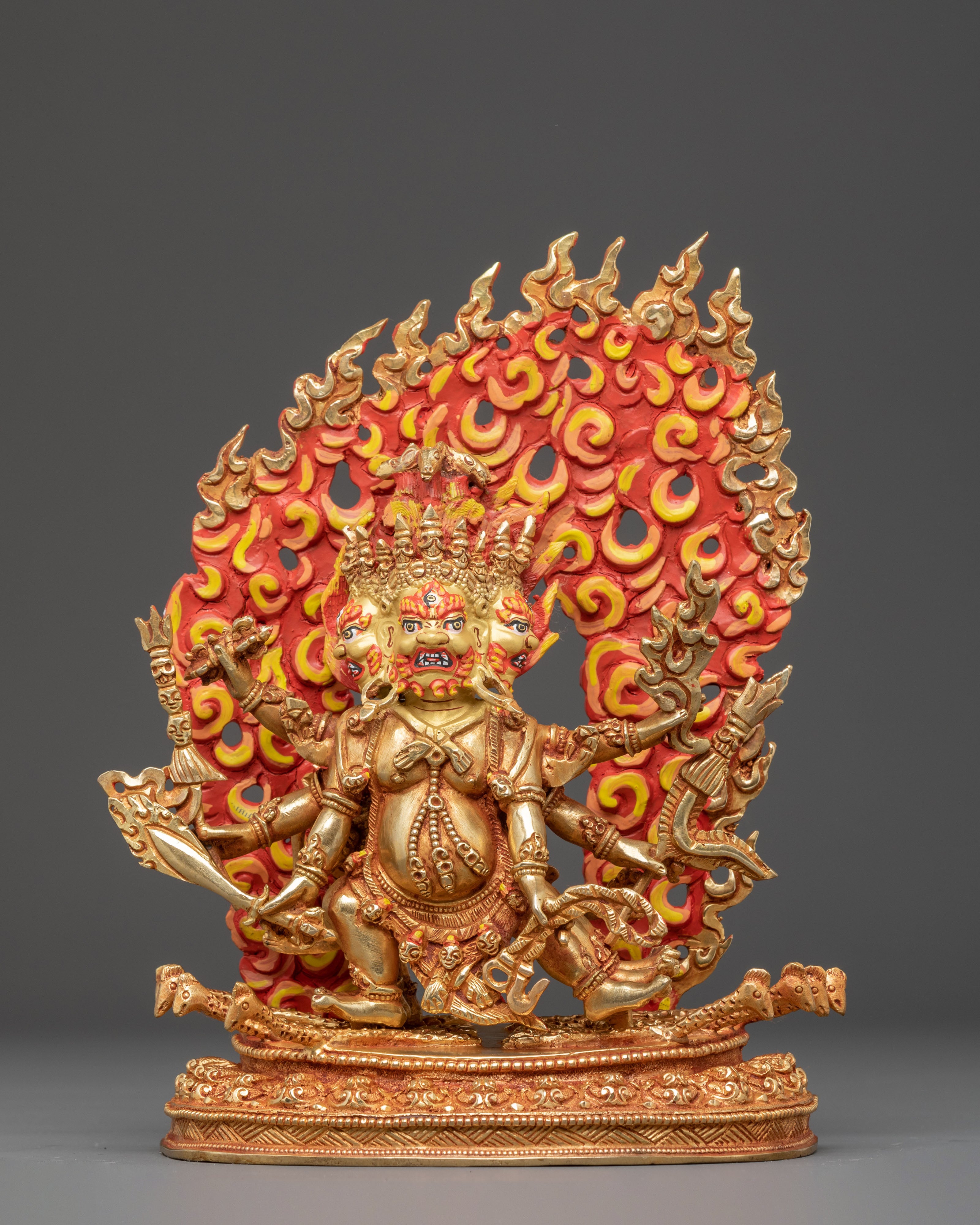 Handcrafted Buddhist Protector Hayagriva Sculpture