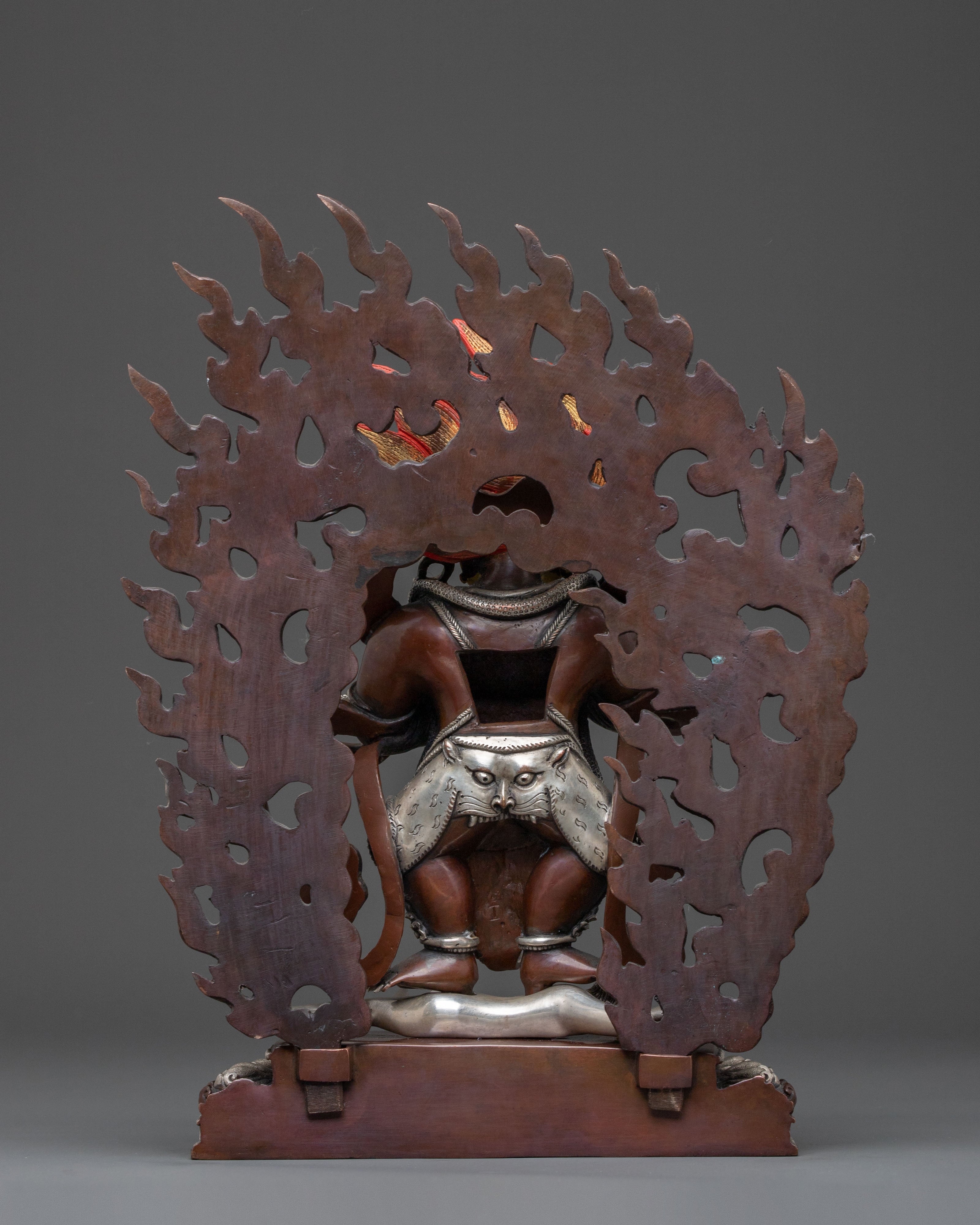 Shakya Mahakala: Handcrafted Oxidized Copper Divine Icon