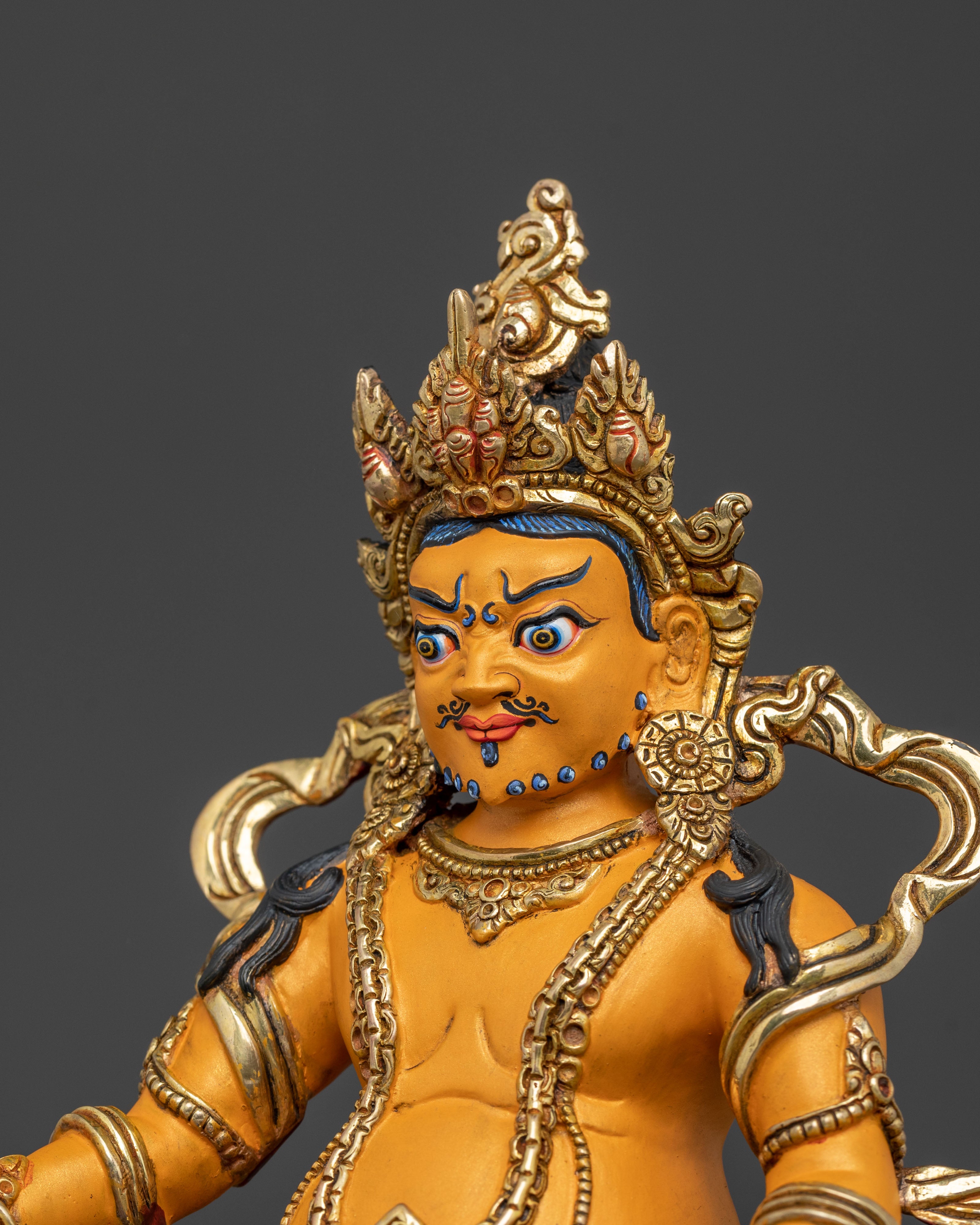 Golden Dzambhala Traditional Statue | Wealth God