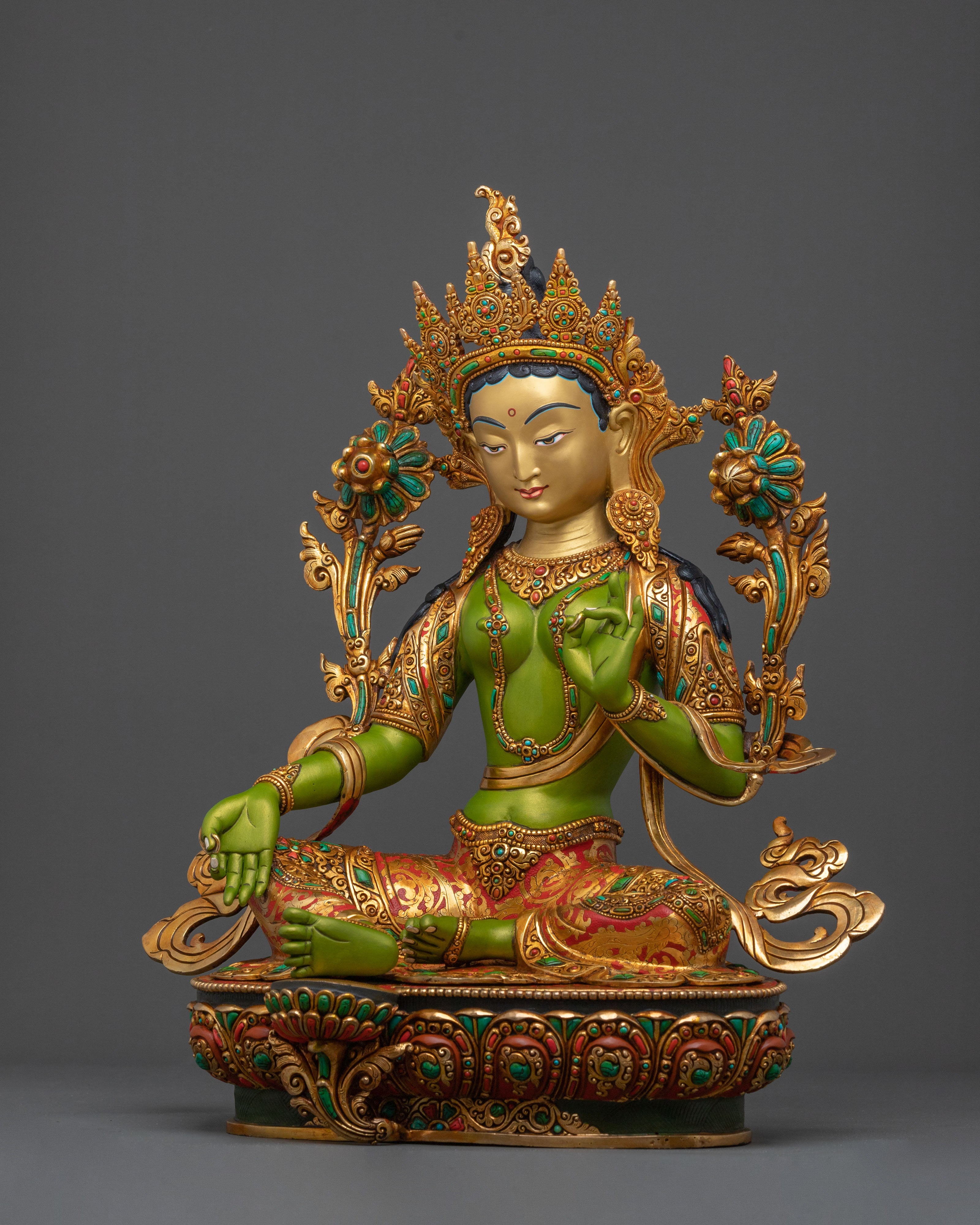 Green Tara Sacred Statue | Made in Nepal
