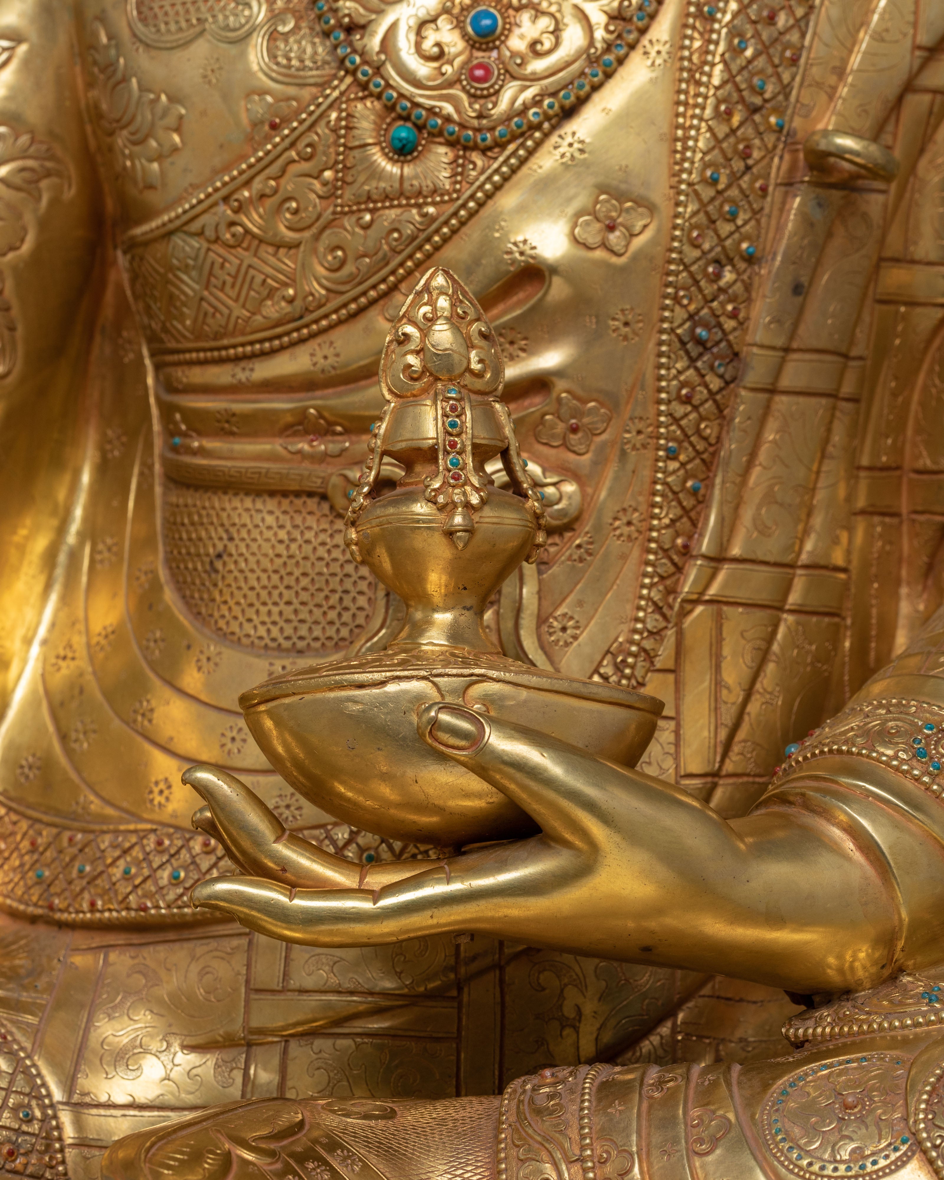 Majestic Lotus Born Guru Rinpoche Statue | Symbol of Wisdom and Compassion