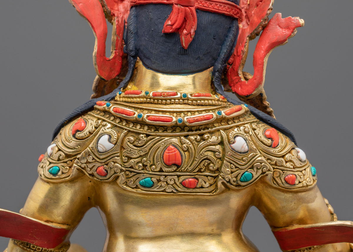 Tibetan Deity Dzambhala Copper Sculpture | Home Decor