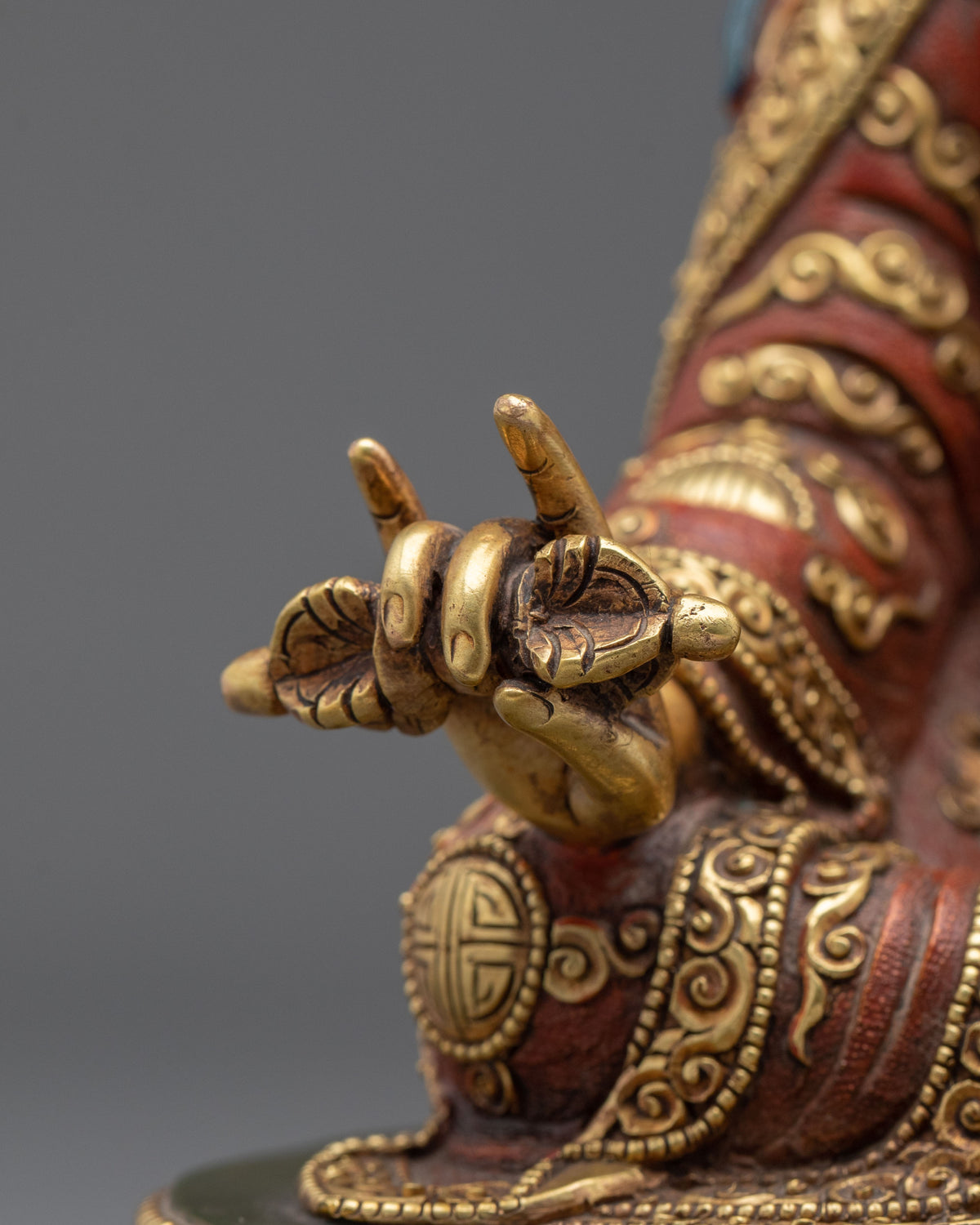 Guru Rinpoche Statue | 24K Gold Gilded Copper