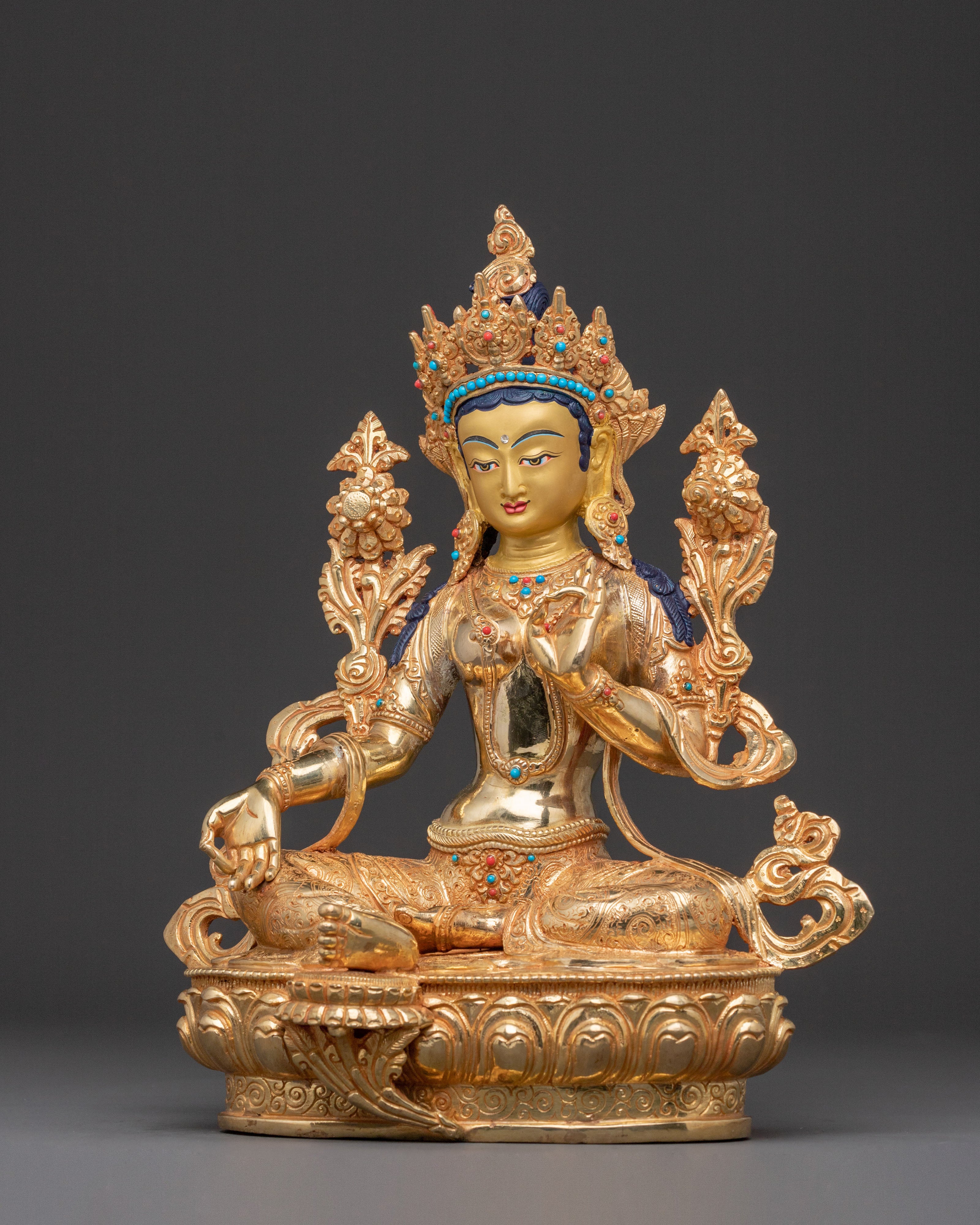 Green Tara Statue – Handcrafted Devotion