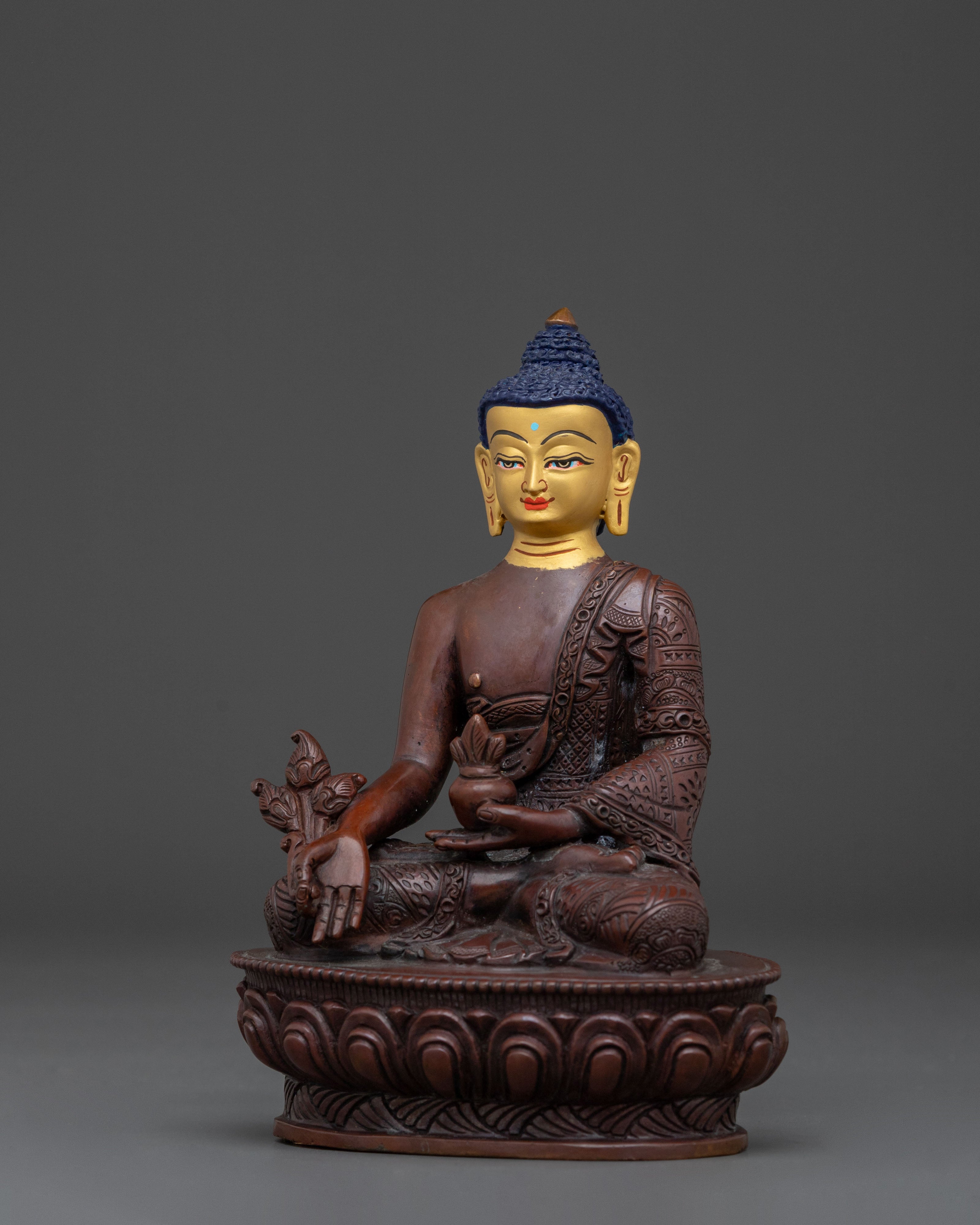 Medicine Buddha Sacred Statue | Tibetan Healing Figurine