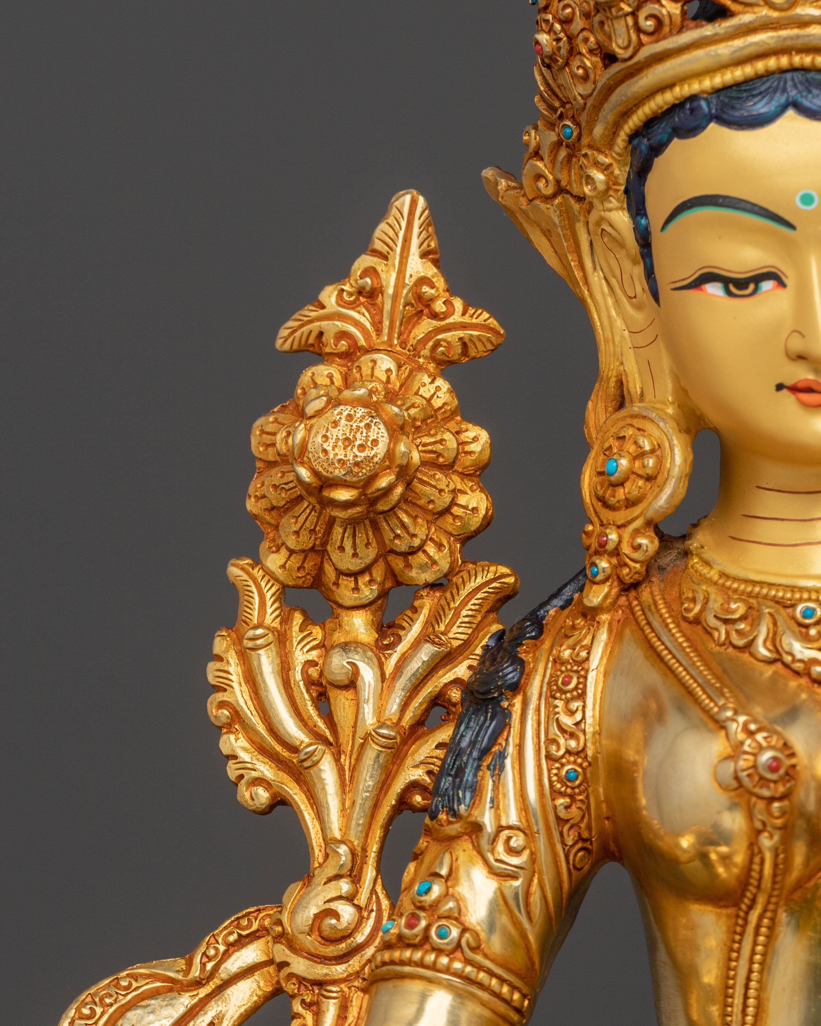 21 Tara Golden Statue Set | Handcrafted Devotion