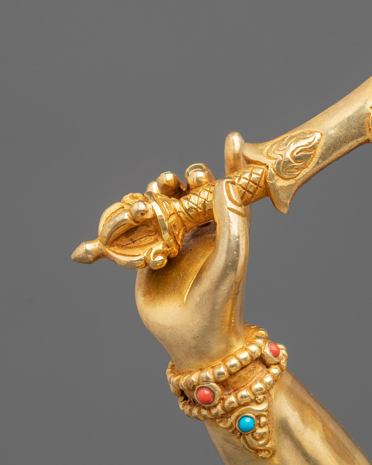 Manjughoṣa Copper Figurine | Tibetan Buddhist Deity