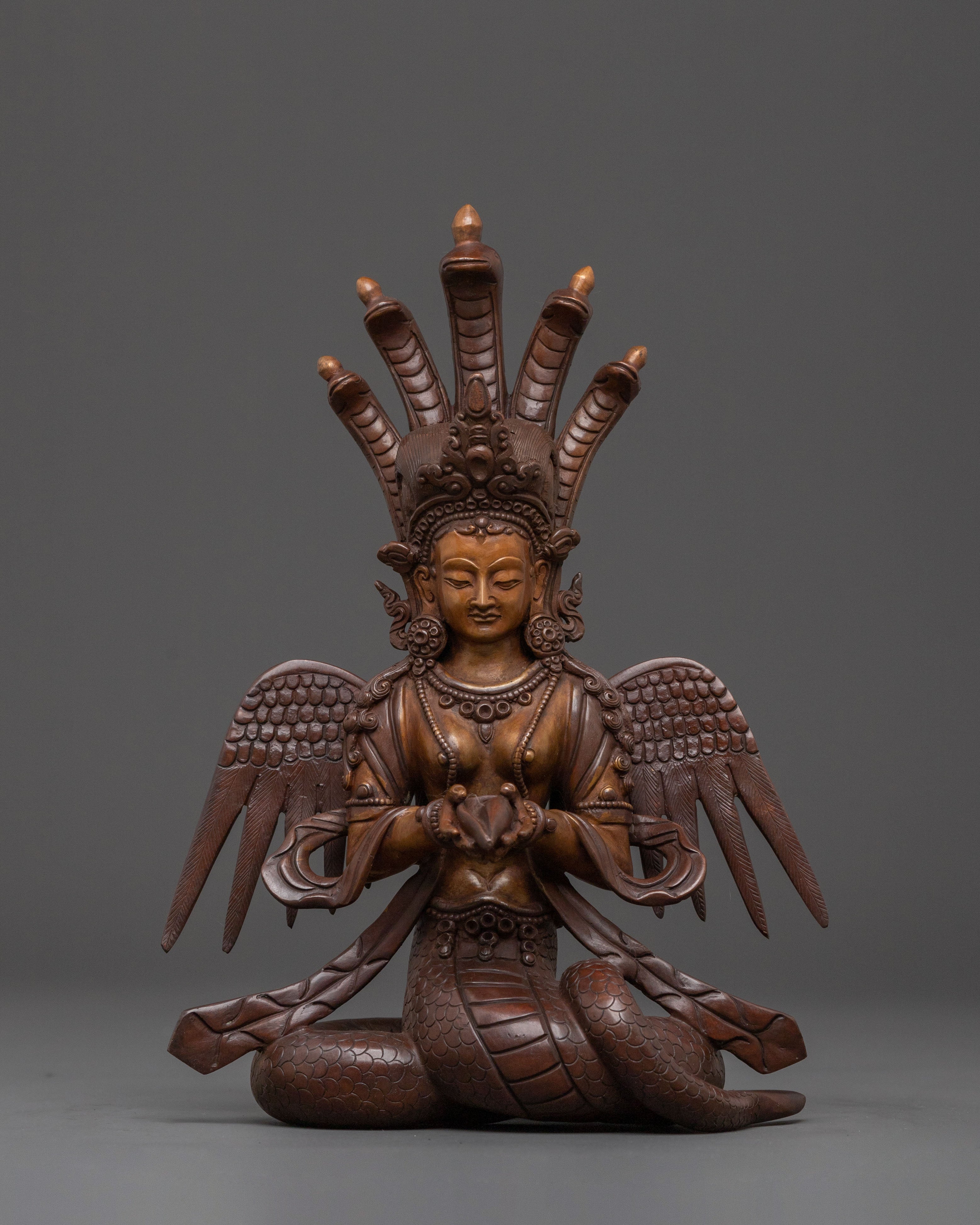 Nagkanya Statue Sacred Serpent Deity for Rituals