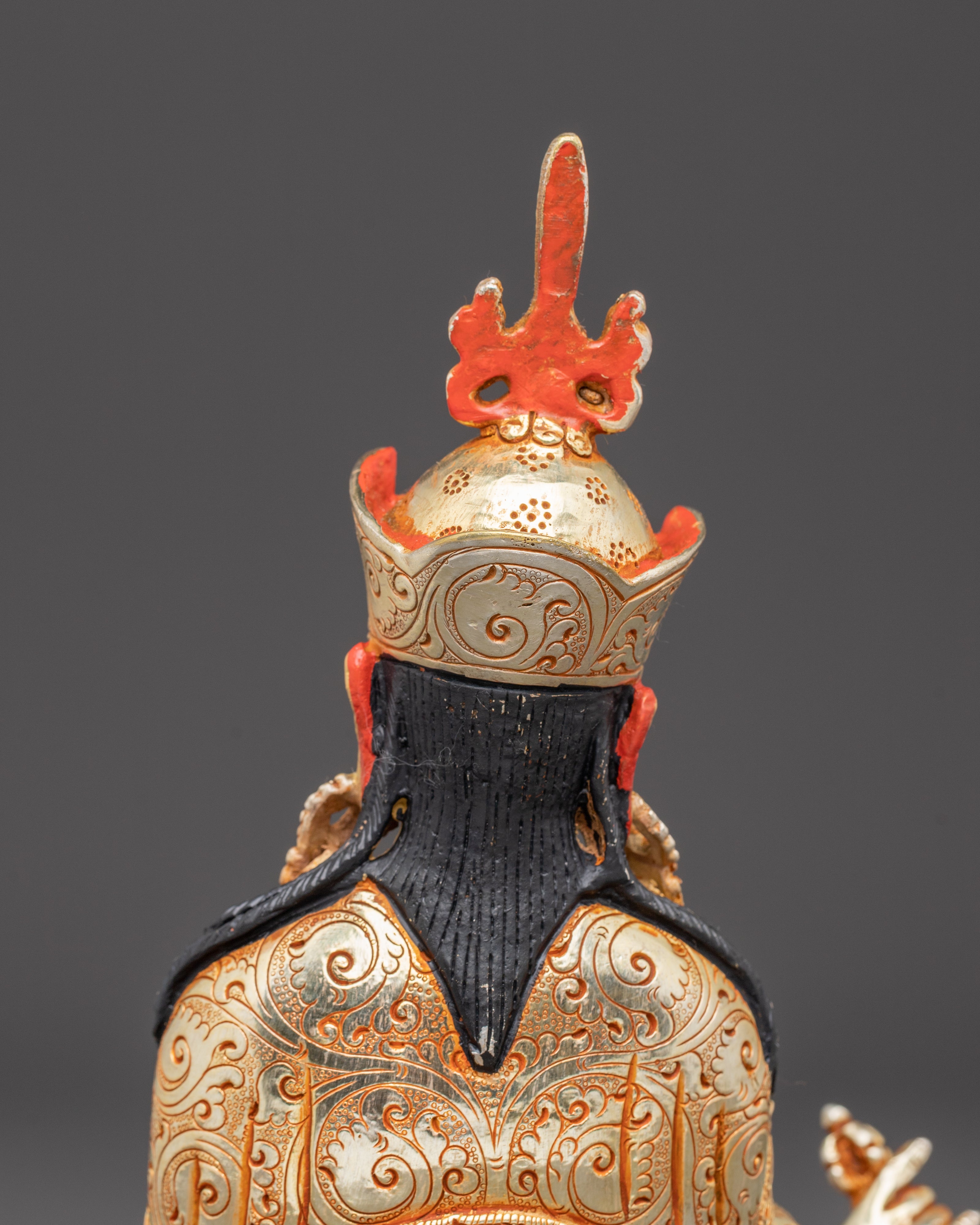 Guru Padmasambhava Golden Statue | Handcrafted 24K Gold-Gilded Sculpture