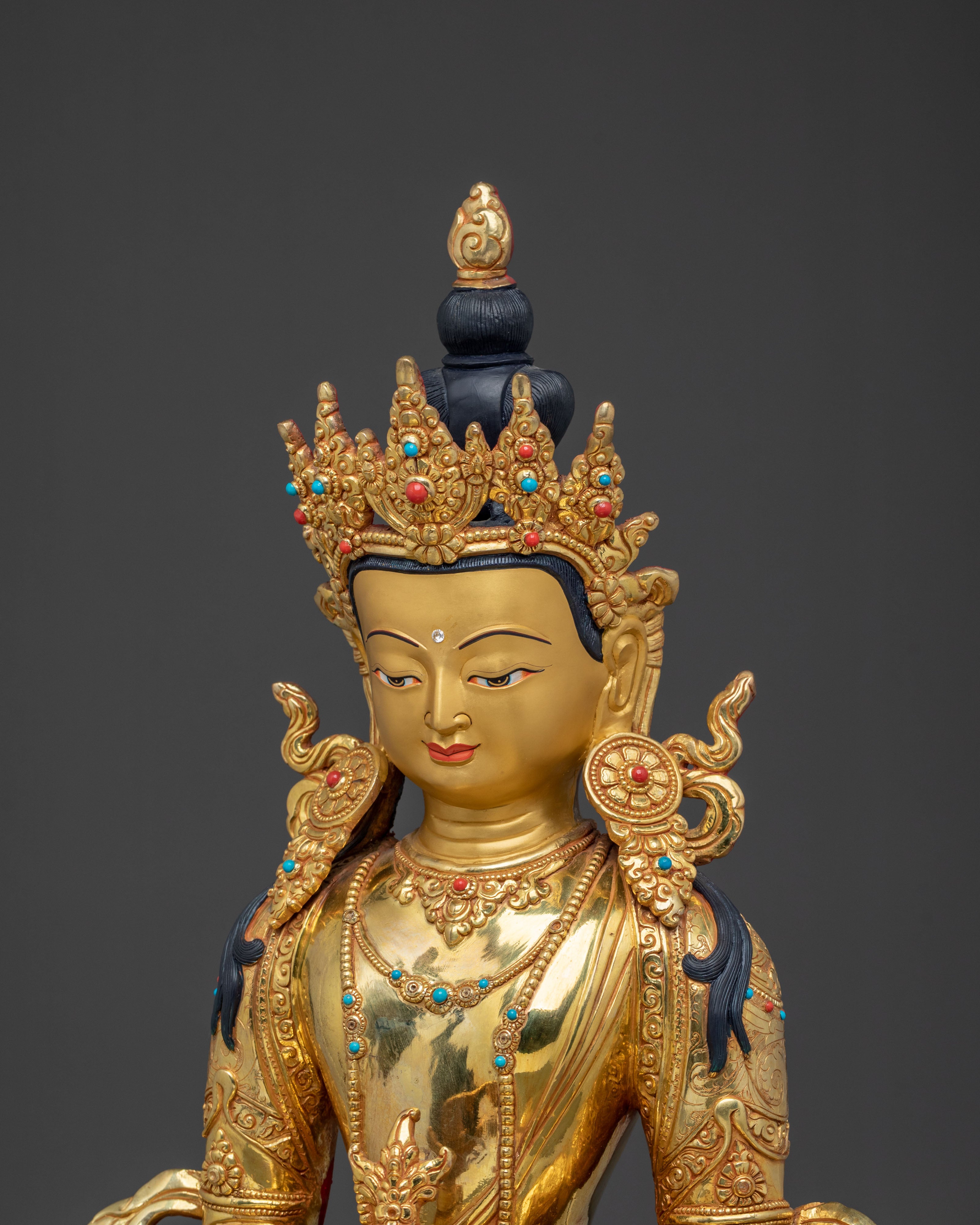 Amitayus Longevity and Health Statue | 24K Gold Gilded