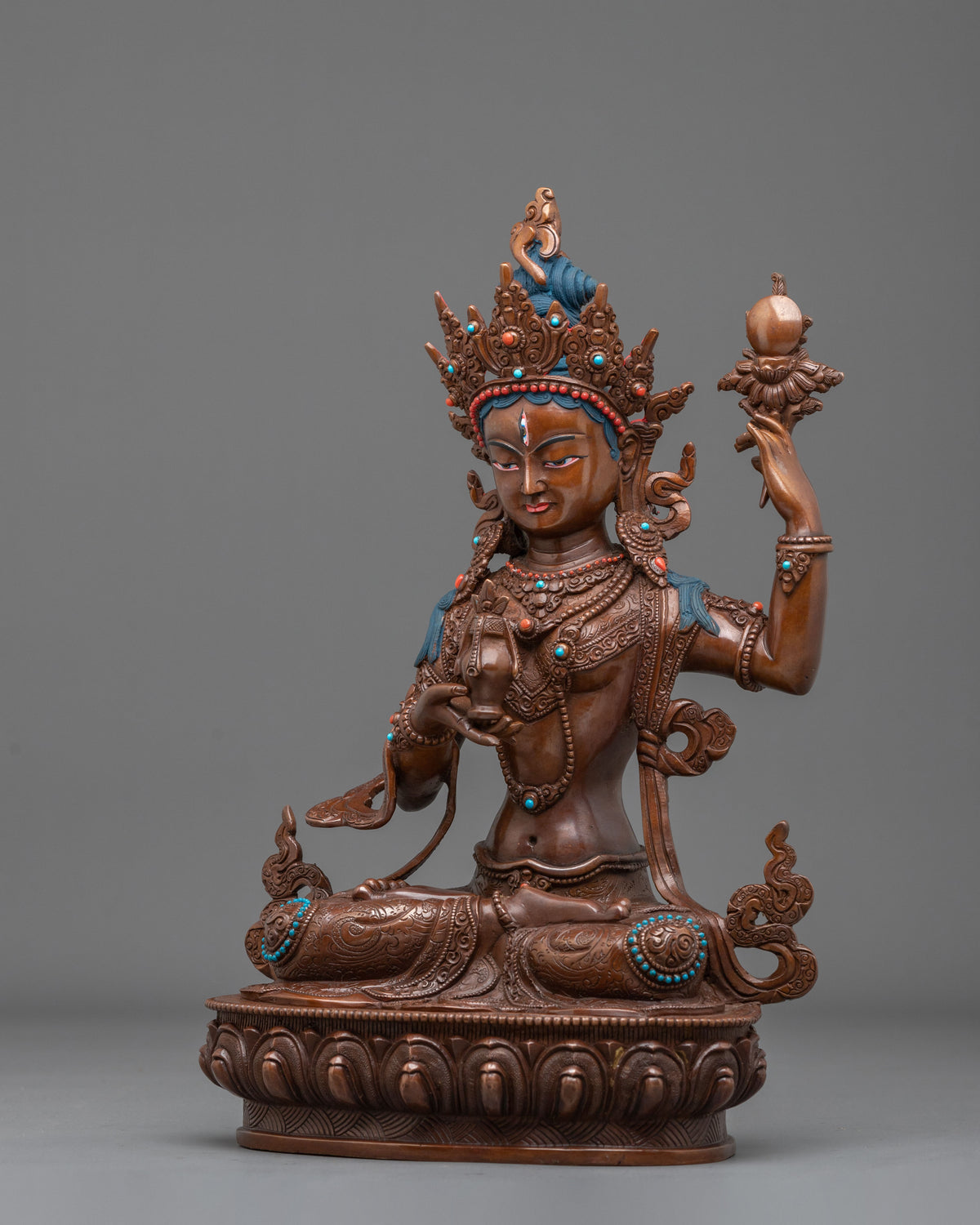 Sherab Chamma Figurine | Oxidized Copper Sculpture