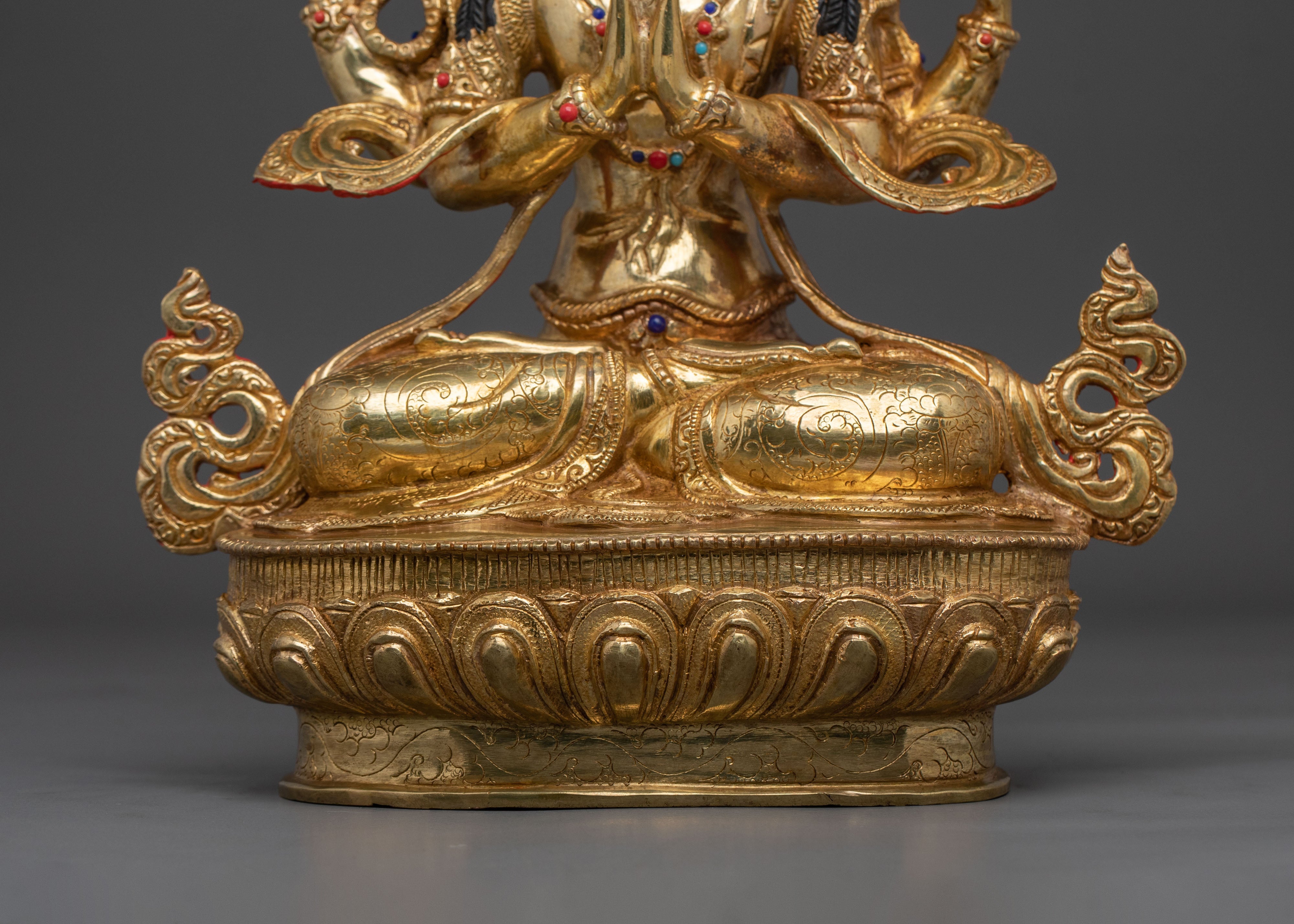 Four Armed Chenrezig Sculpture | Home Decor