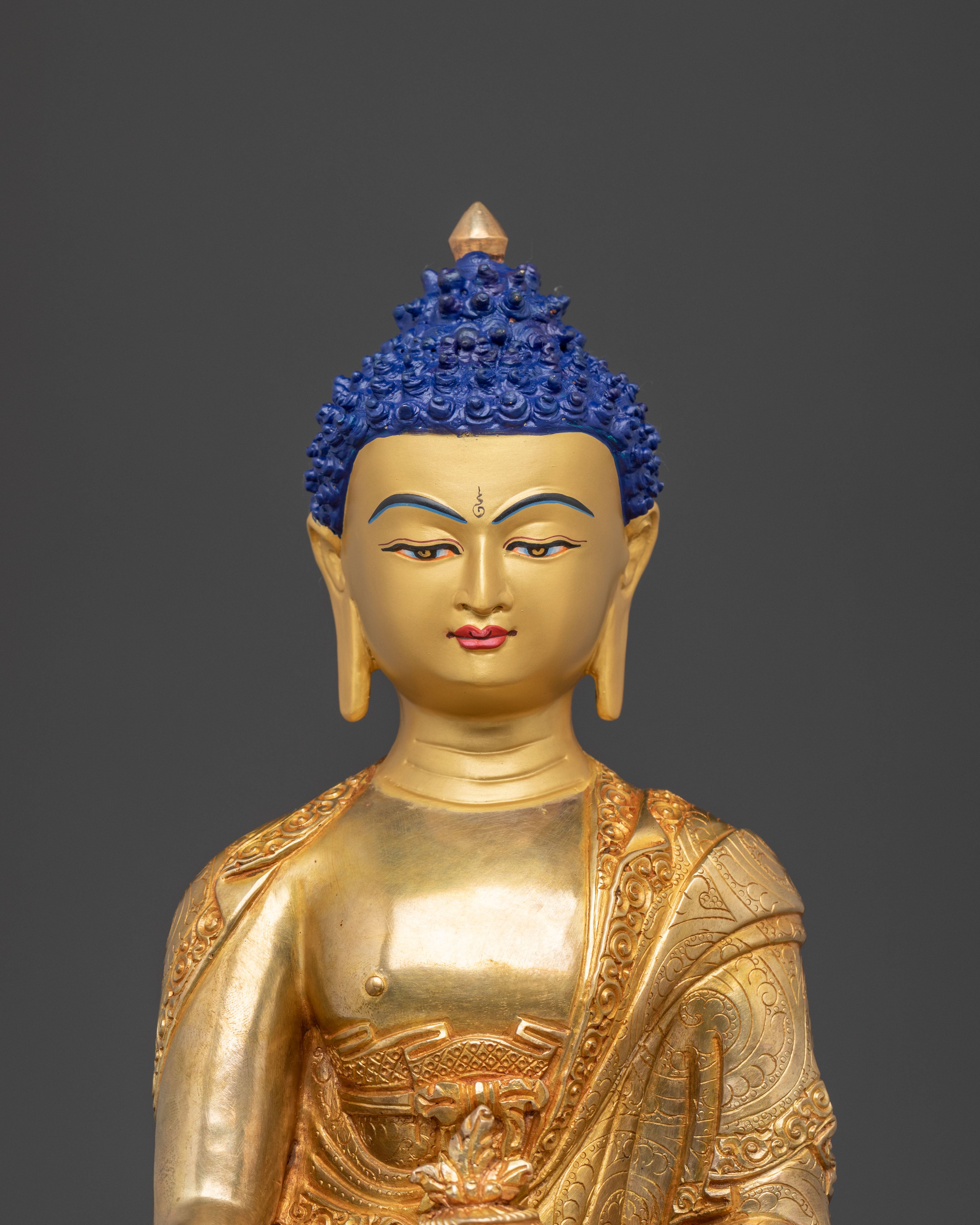 24K Gold Gilded Medicine Buddha Sacred Statue – Healing Radiance
