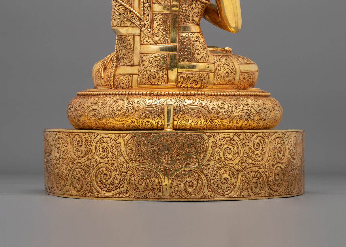 Vairocana Copper Statue with 24K Gold Gilding | Home Decor