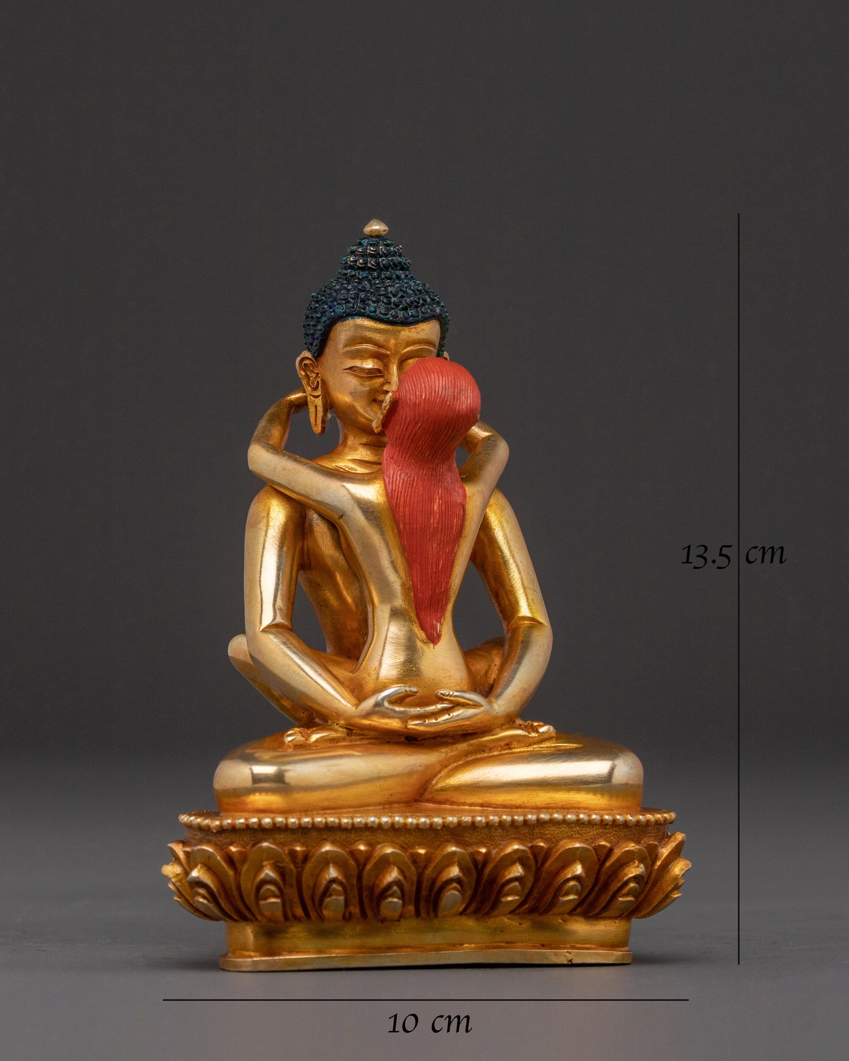 Samantabhadra Sacred Union Statue – Handcrafted Copper Art