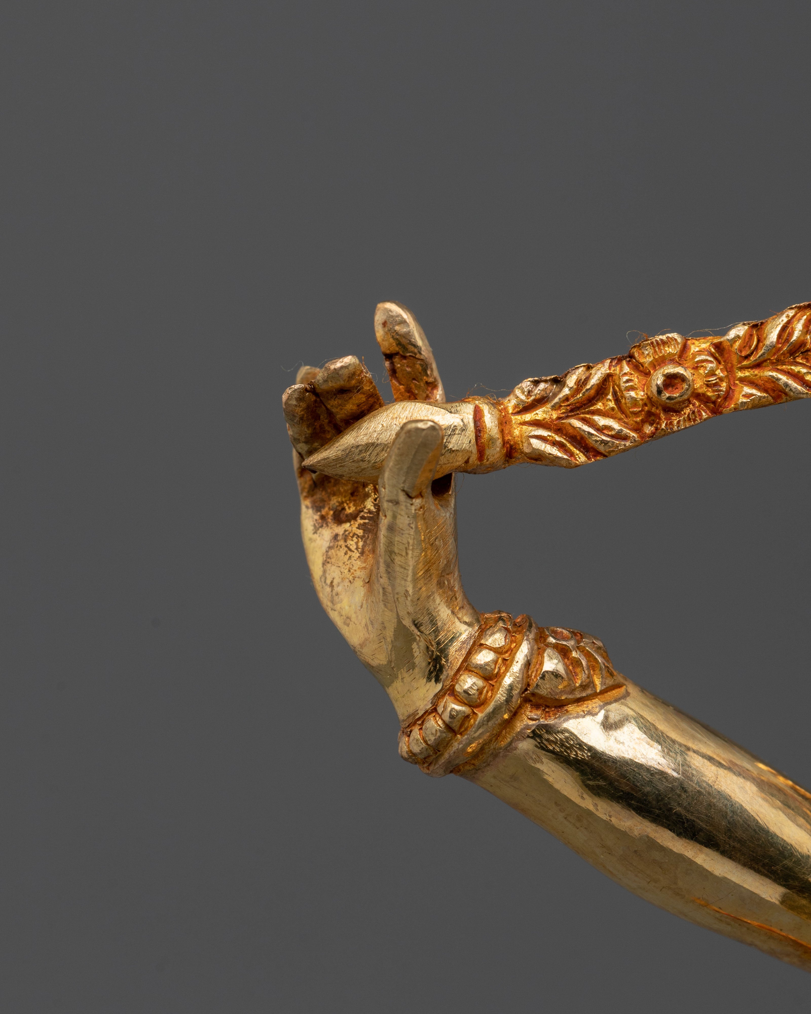 Handmade Kurukulla Red Tara Sculpture | 24K Gold Gilded