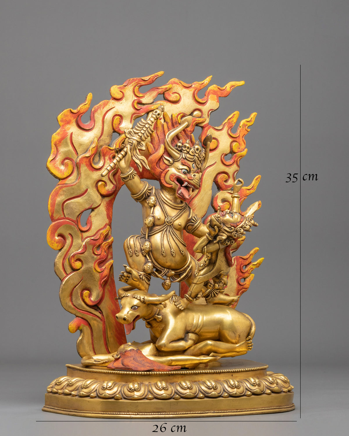 Yama Dharmaraja Sculpture | Tibetan Protector Figurine