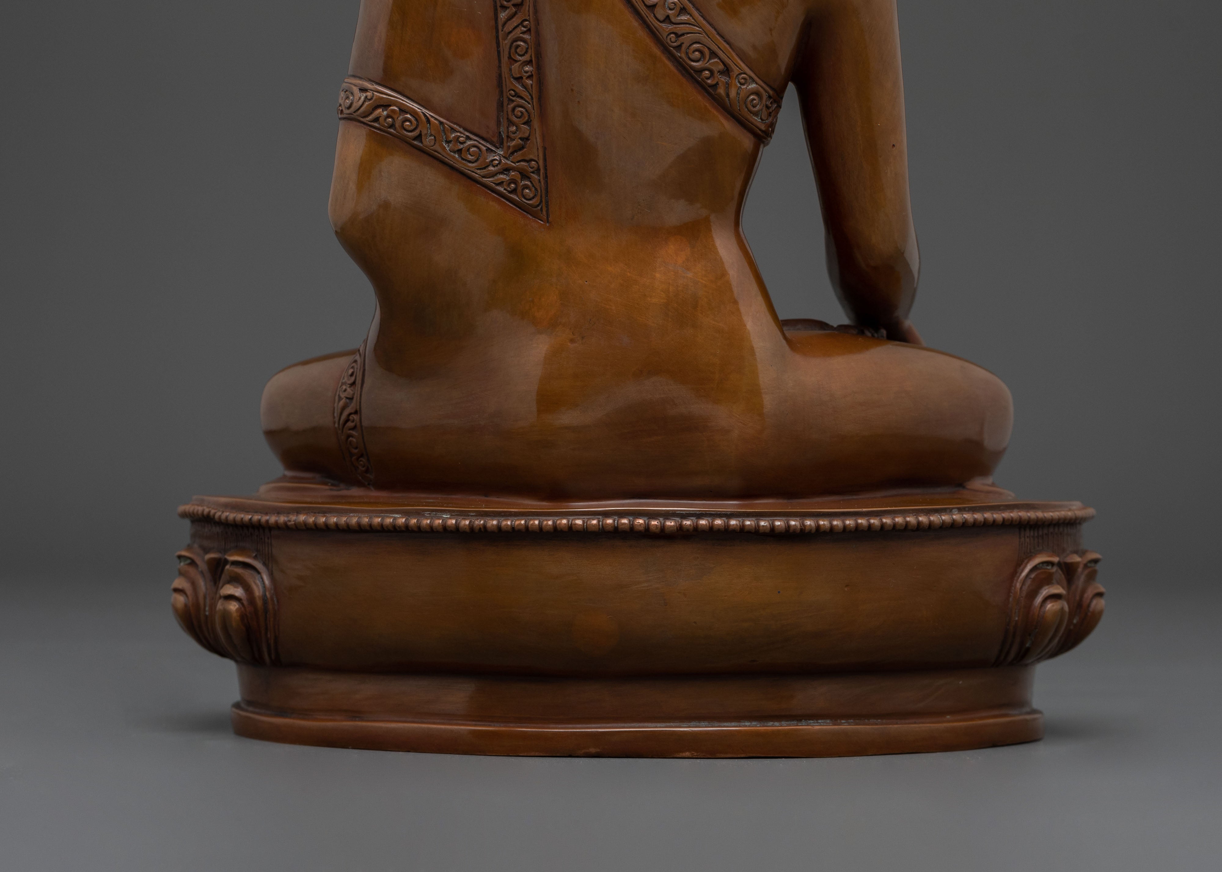 Mitrugpa Oxidized Copper Statue:  Meditation Altar Decor
