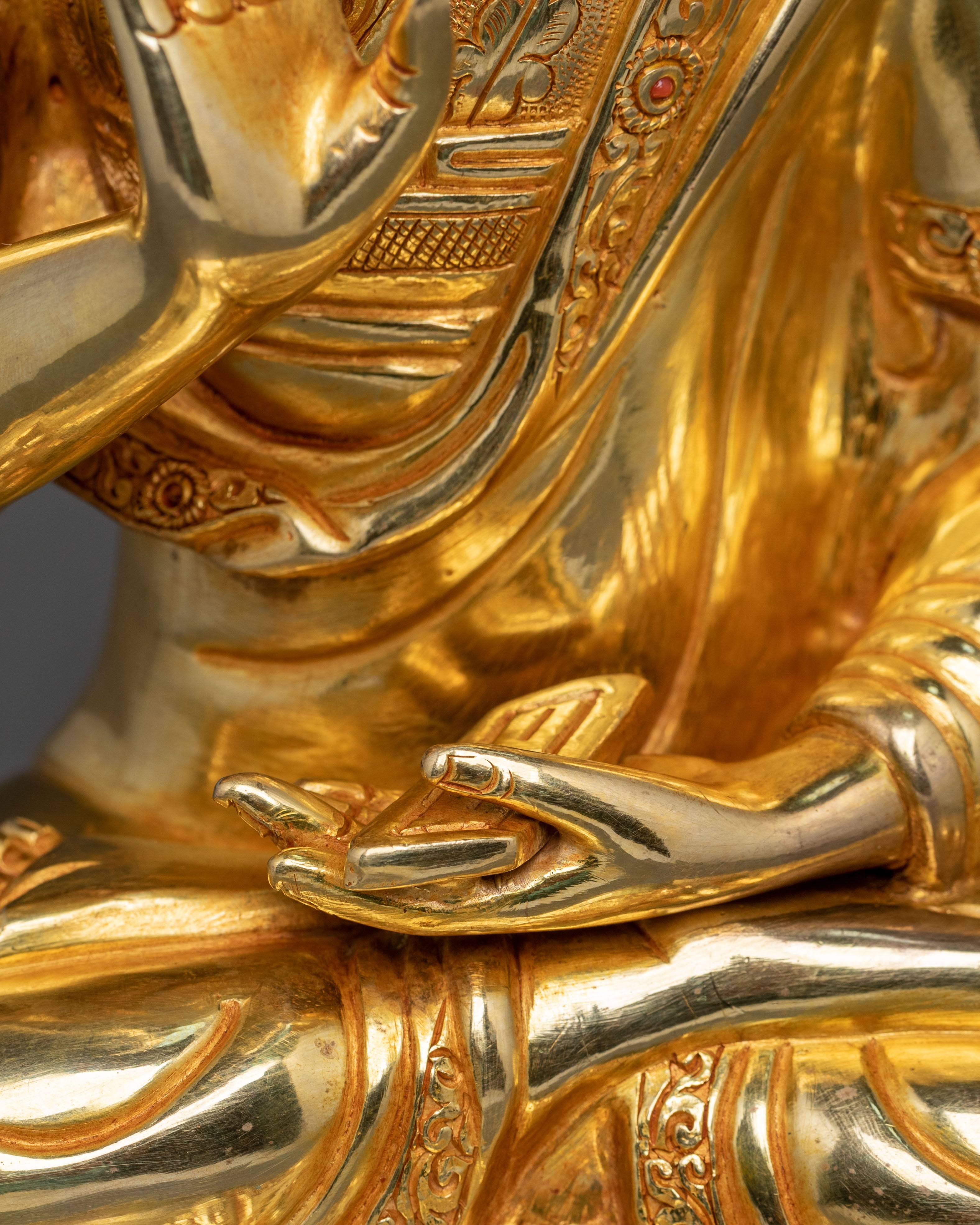 Tsongkhapa Traditional Statue with Disciples | Symbol of Wisdom