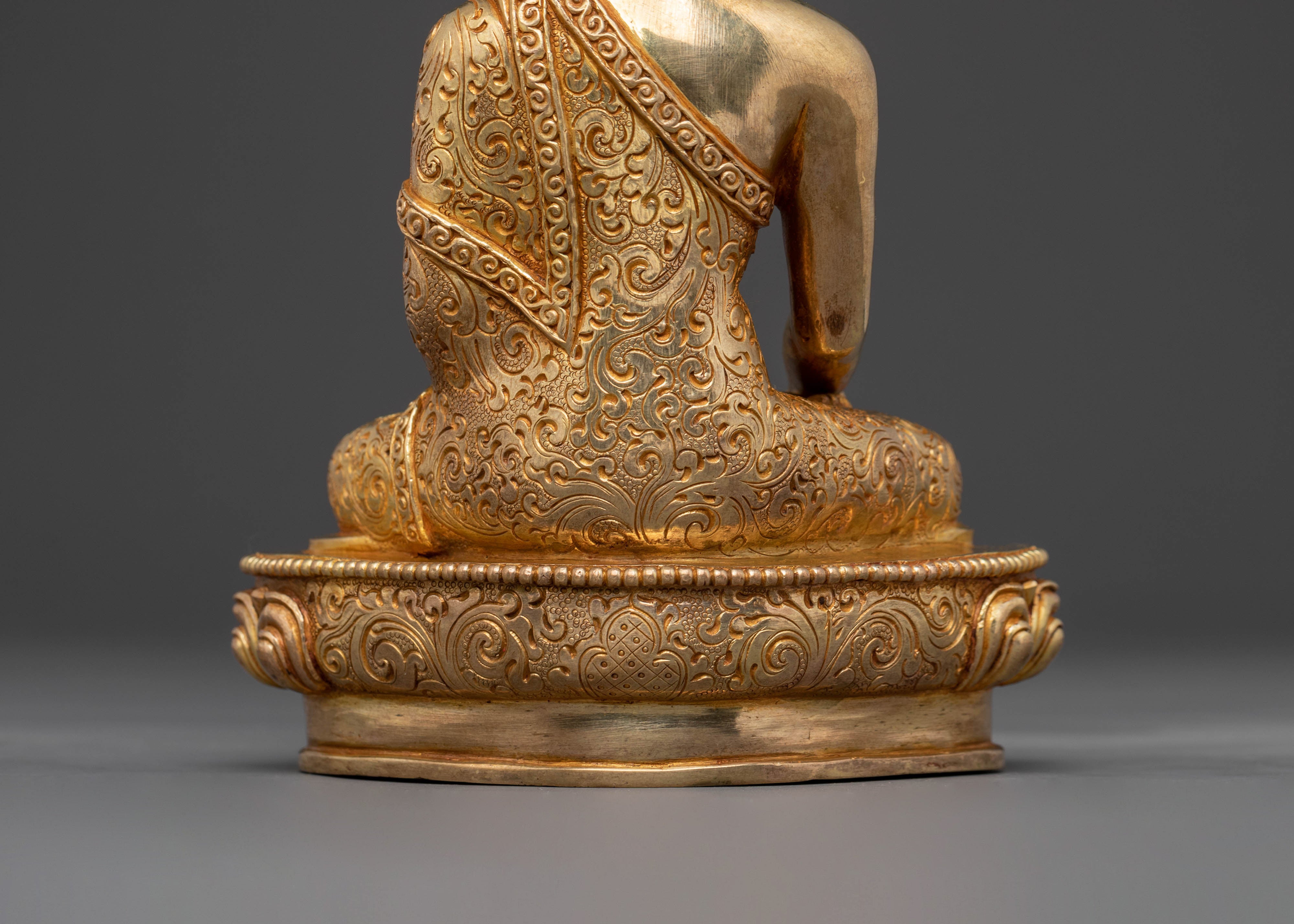 Sacred Statue of Buddha Shakyamuni – 24K Gold Gilded Statue