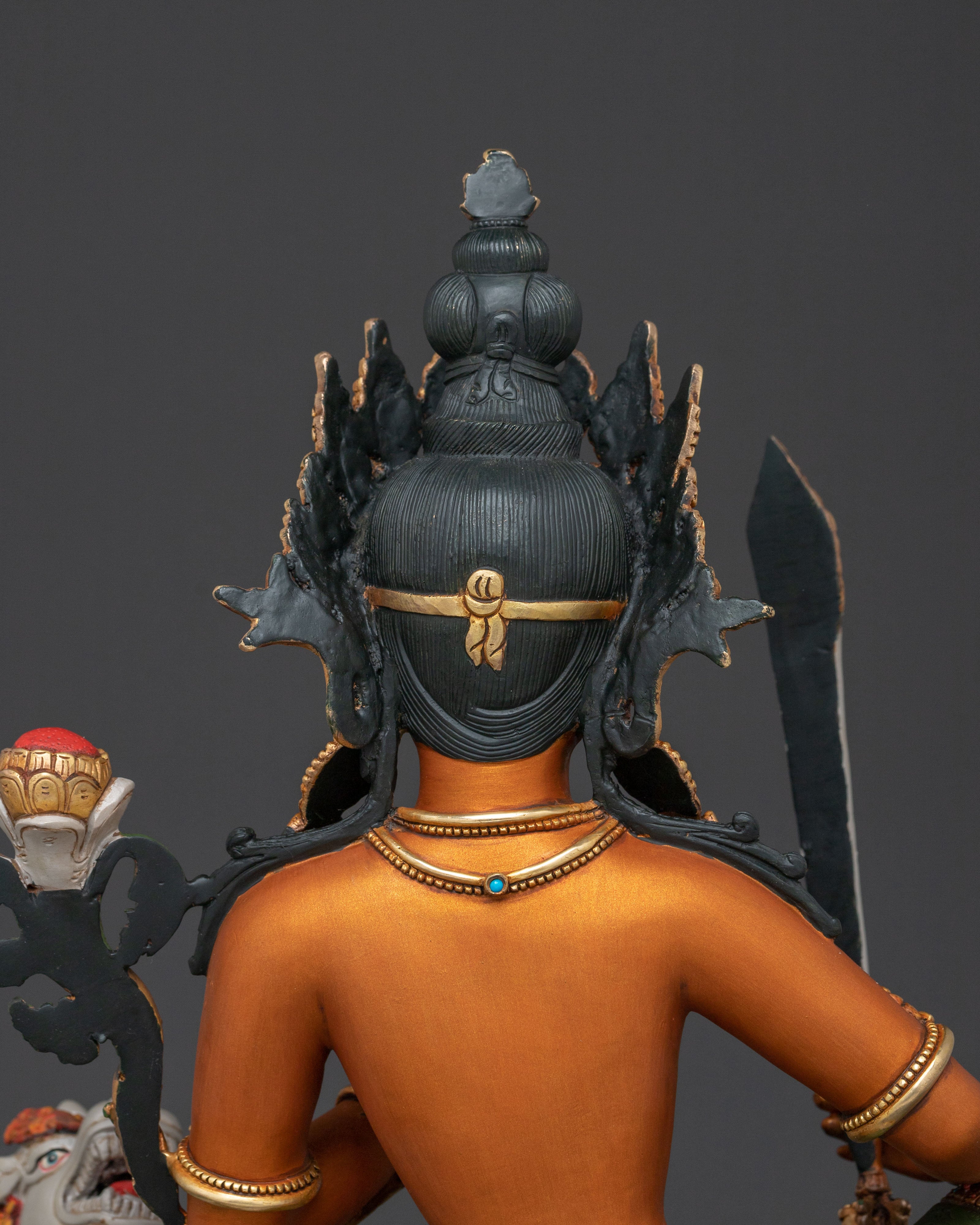 Simhanada Manjushri Buddhist Handcrafted Statue