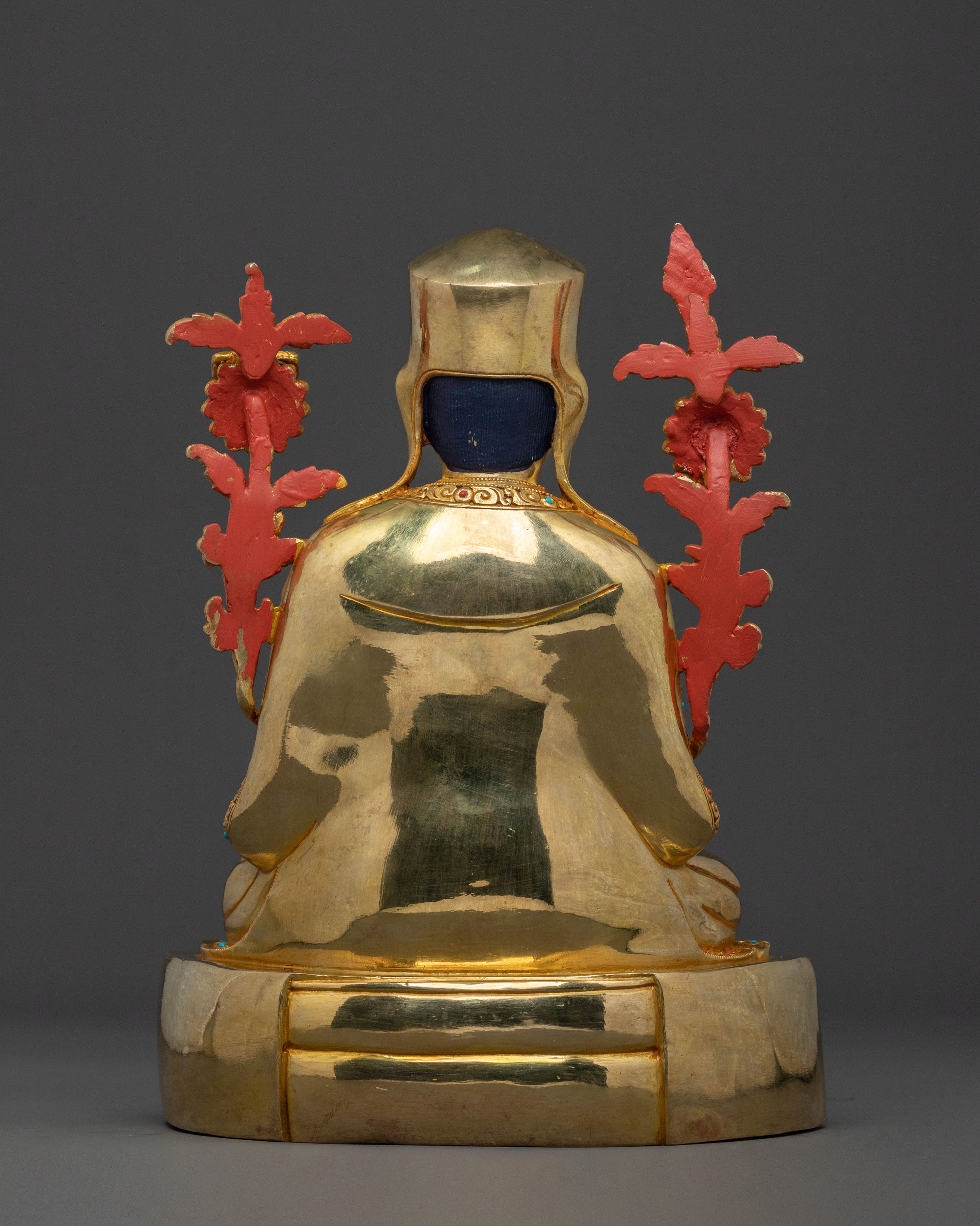 Shakya Master: 24K Gold Gilded Enlightenment Statue Set
