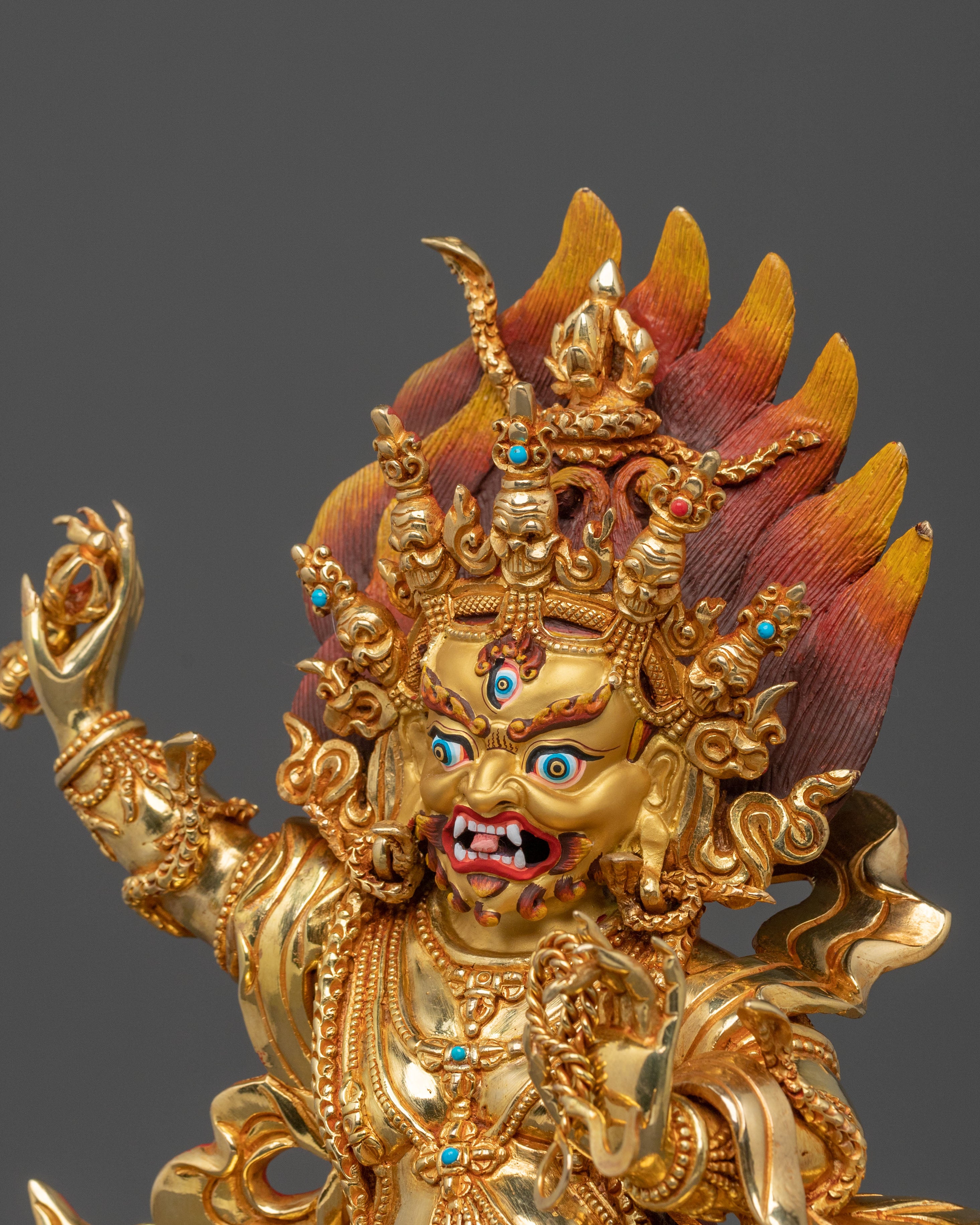 Handcrafted Vajrapani Figurine | Tibetan Buddhist Protector Deity Statue