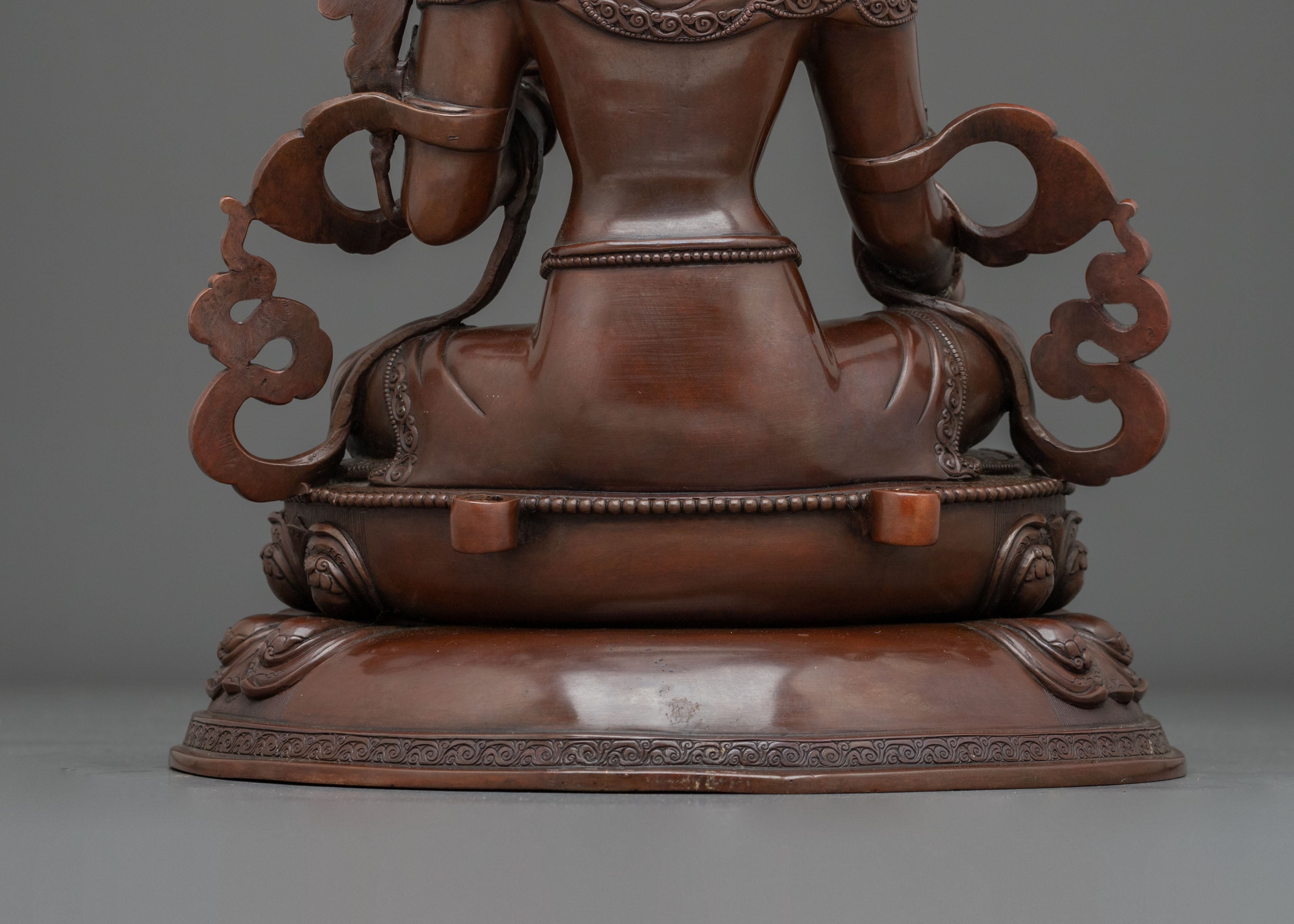 Bodhisattva Sacred Figurine | Oxidized Copper Statue