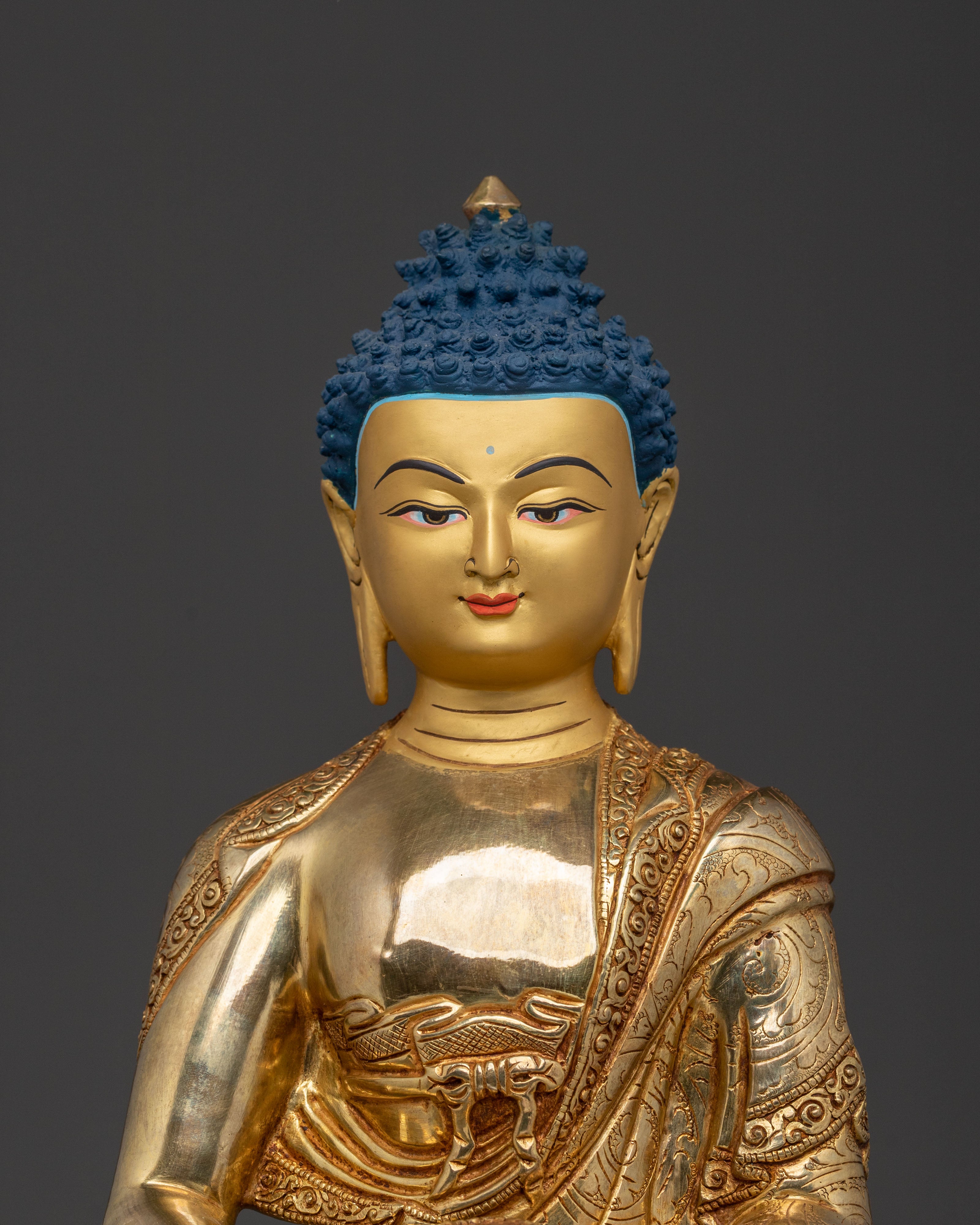 Amitabha 24k Gold Gilded Statue: Radiant Compassion
