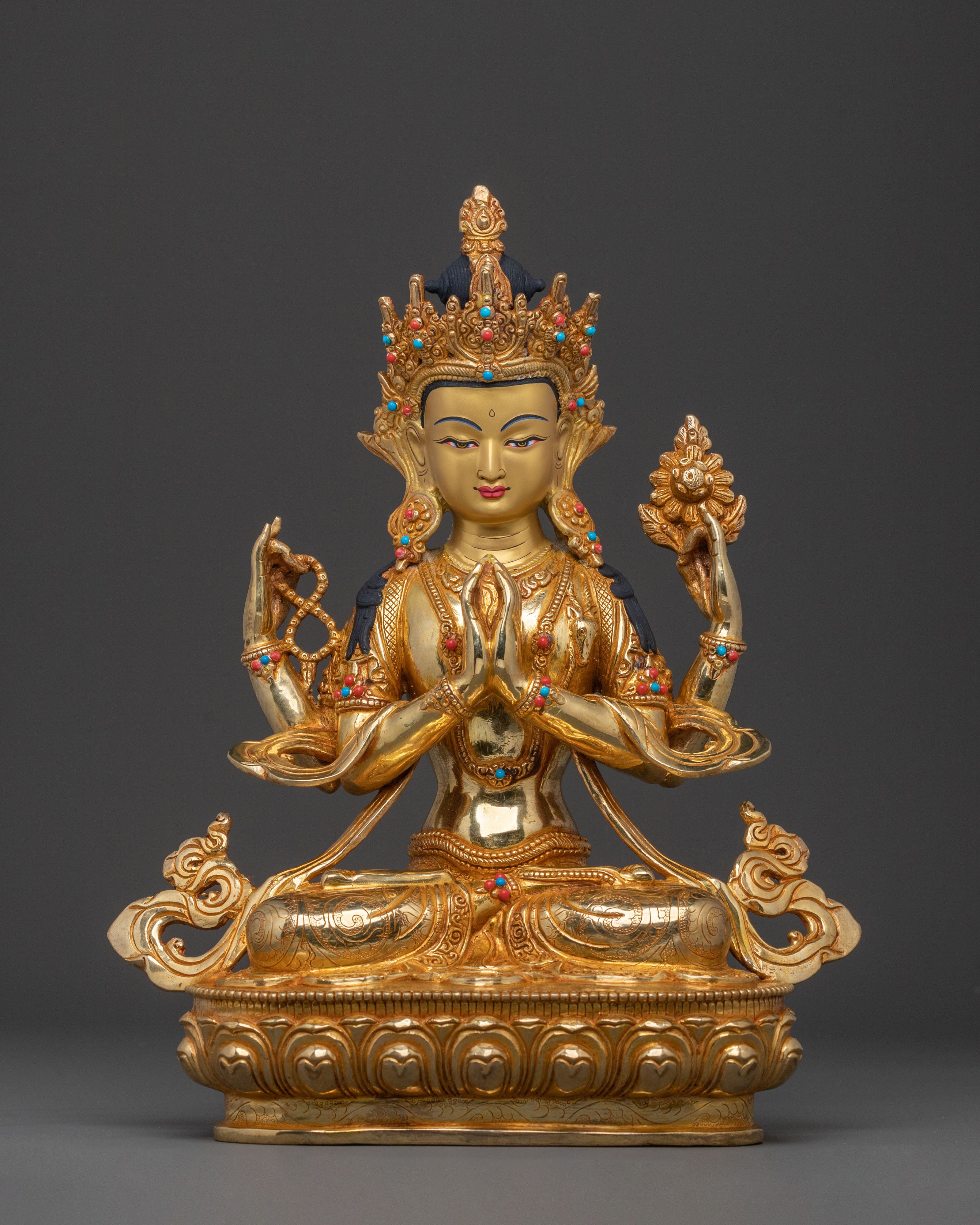 Chenrezig Golden Statue 