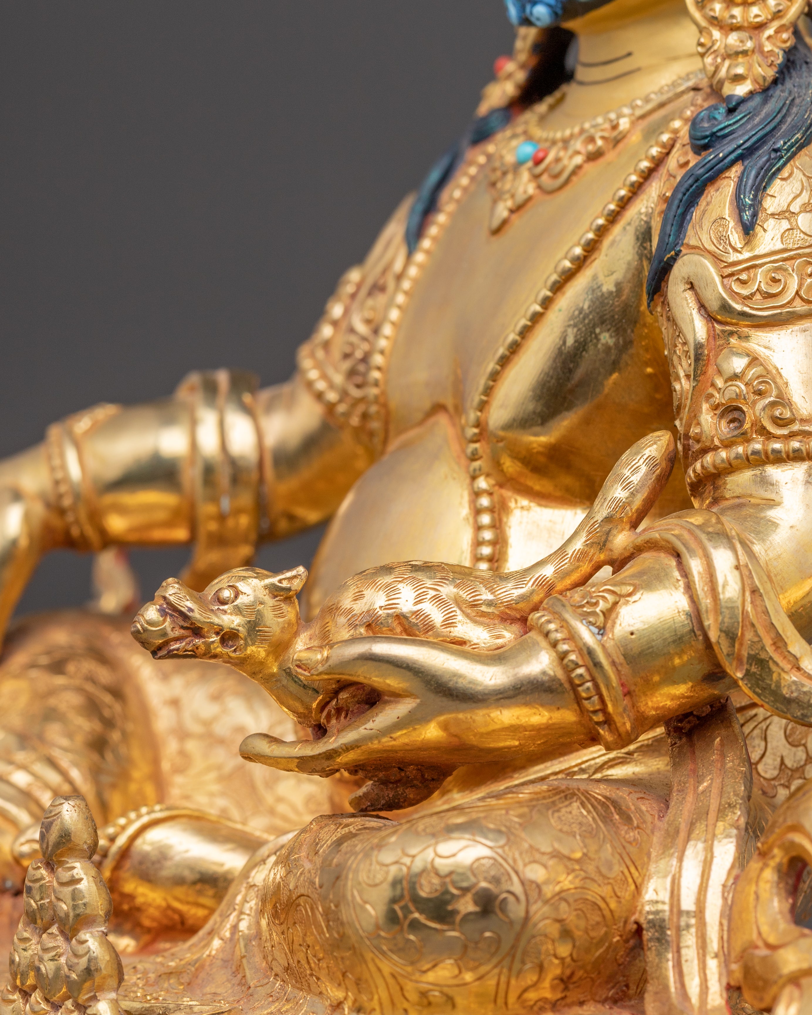 Golden Dzambhala Statue: Spiritual and Wealth Blessings