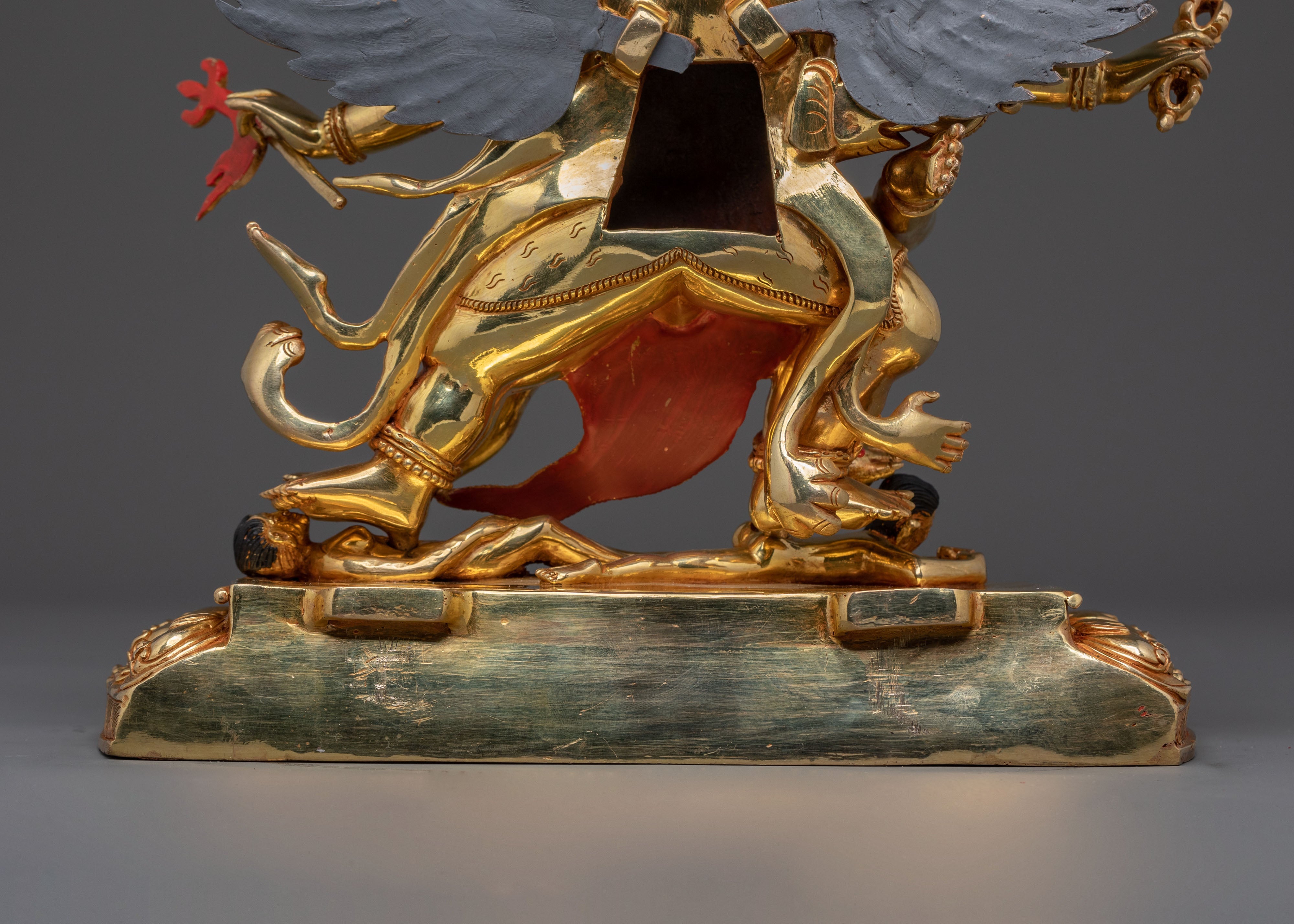 Vajrakilaya: 24K Gold Gilded Sacred Protector Statue
