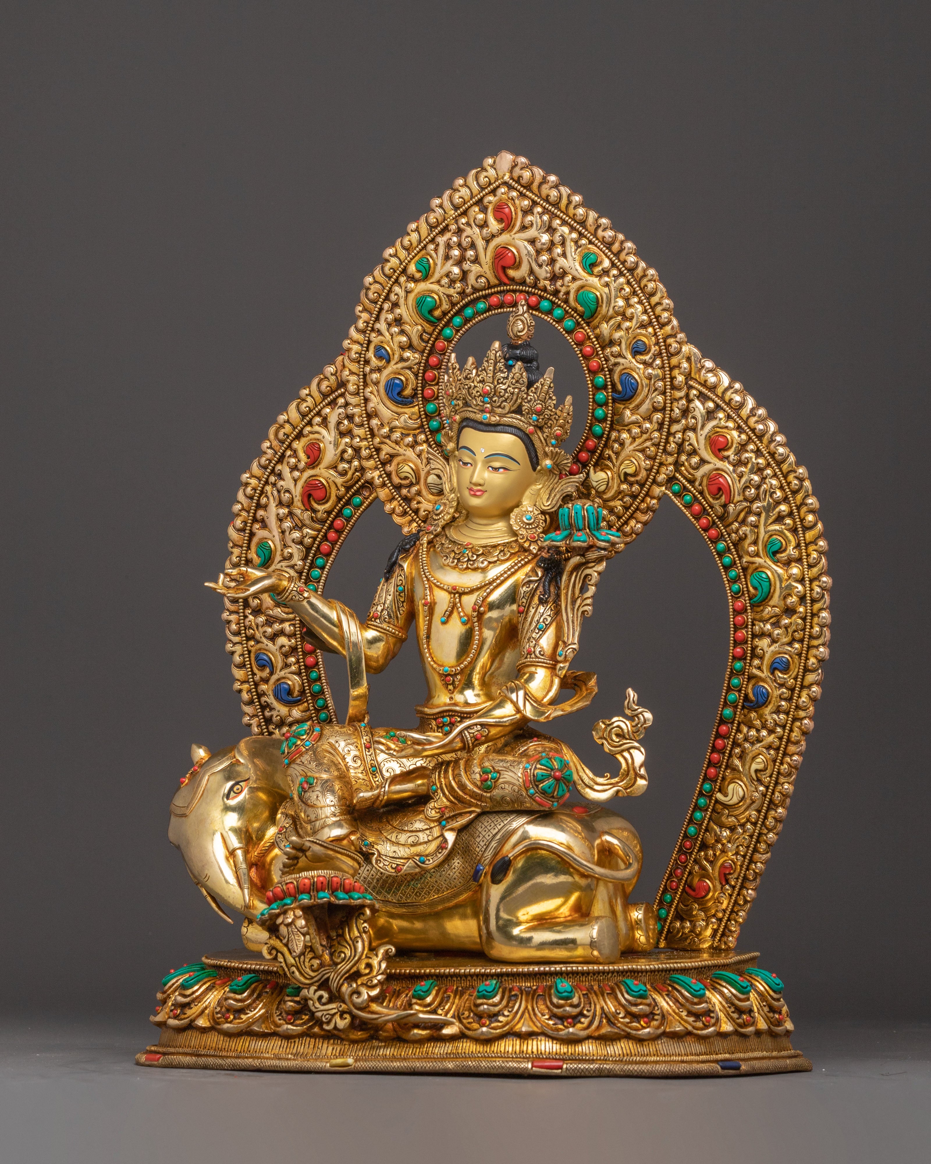 Golden Samantabhadra Buddhist Statue | Symbol of Enlightenment