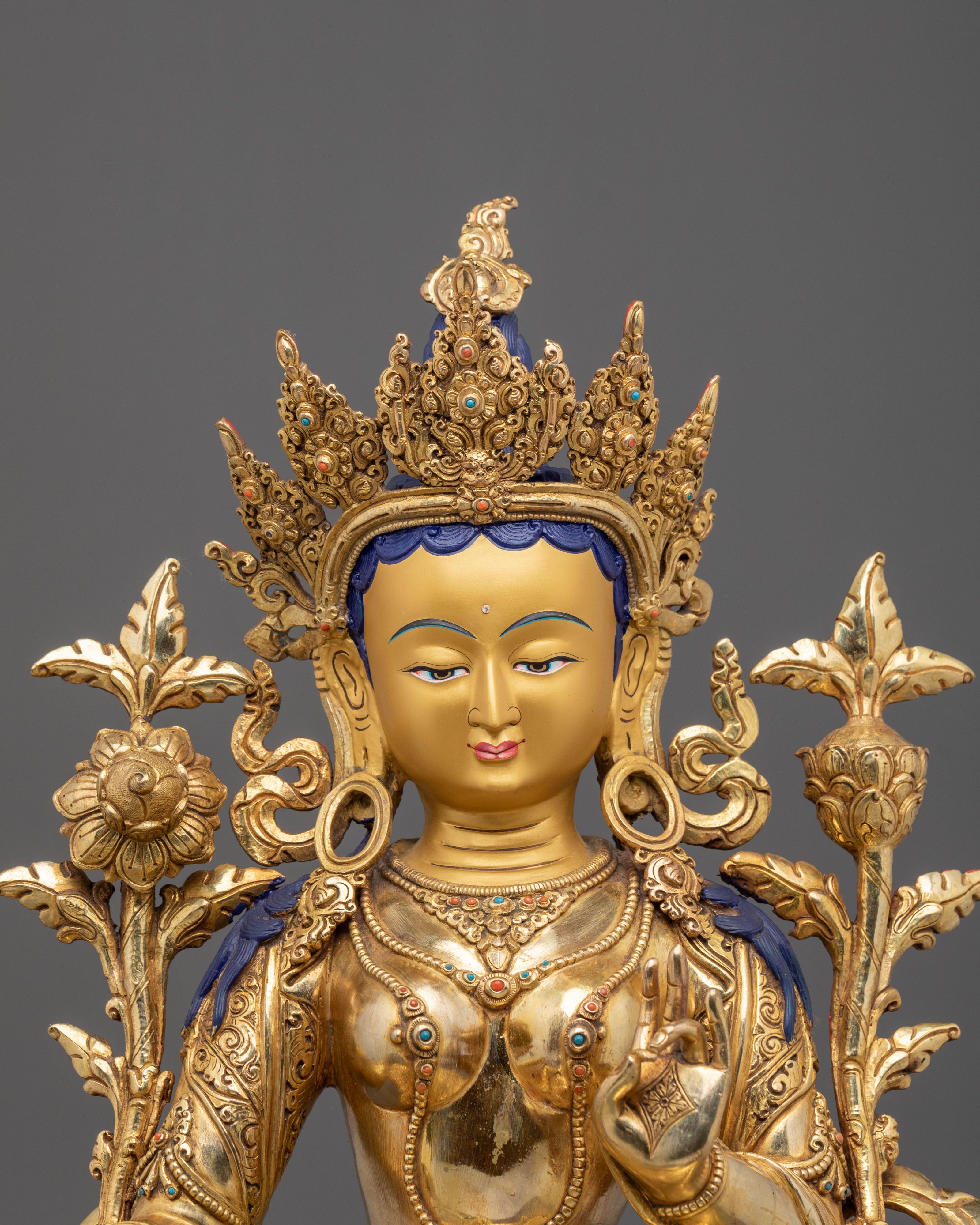 Green Tara Sculpture | Tibetan Buddhist Deity of Protection
