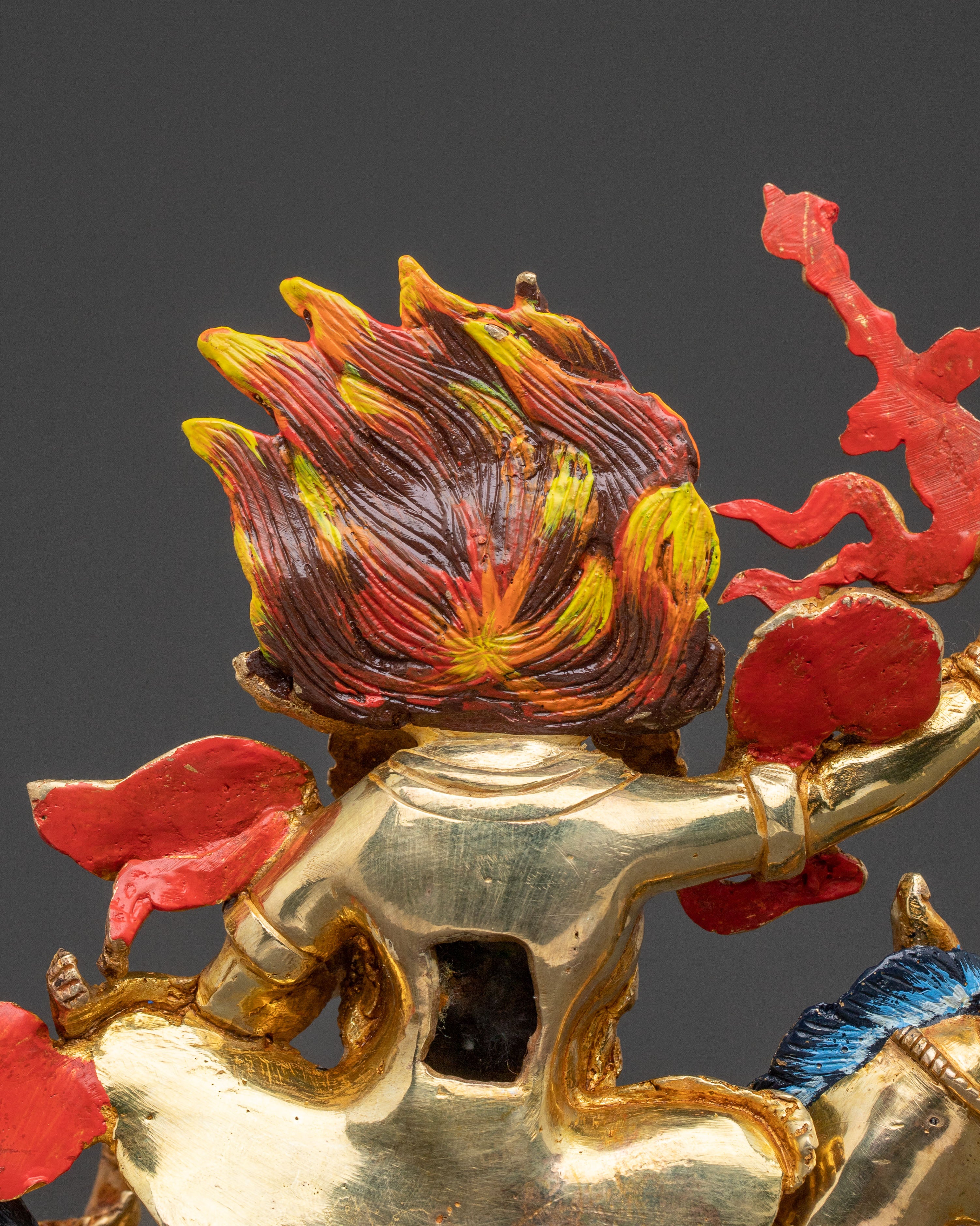 Wrathful Protectress Palden Lhamo Statue | 24K Gold Gilded