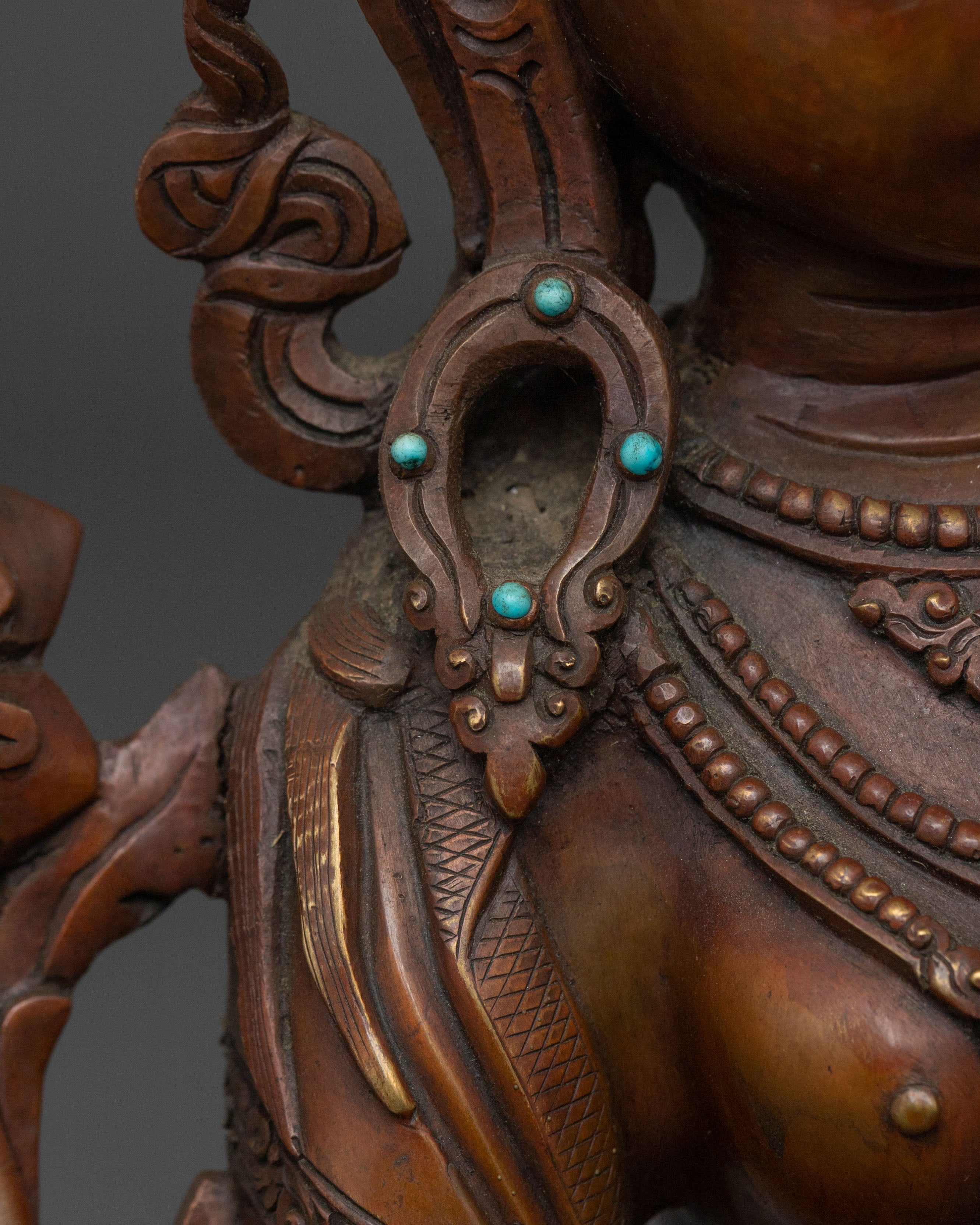 White Tara Oxidized Copper Statue | Healing Goddess