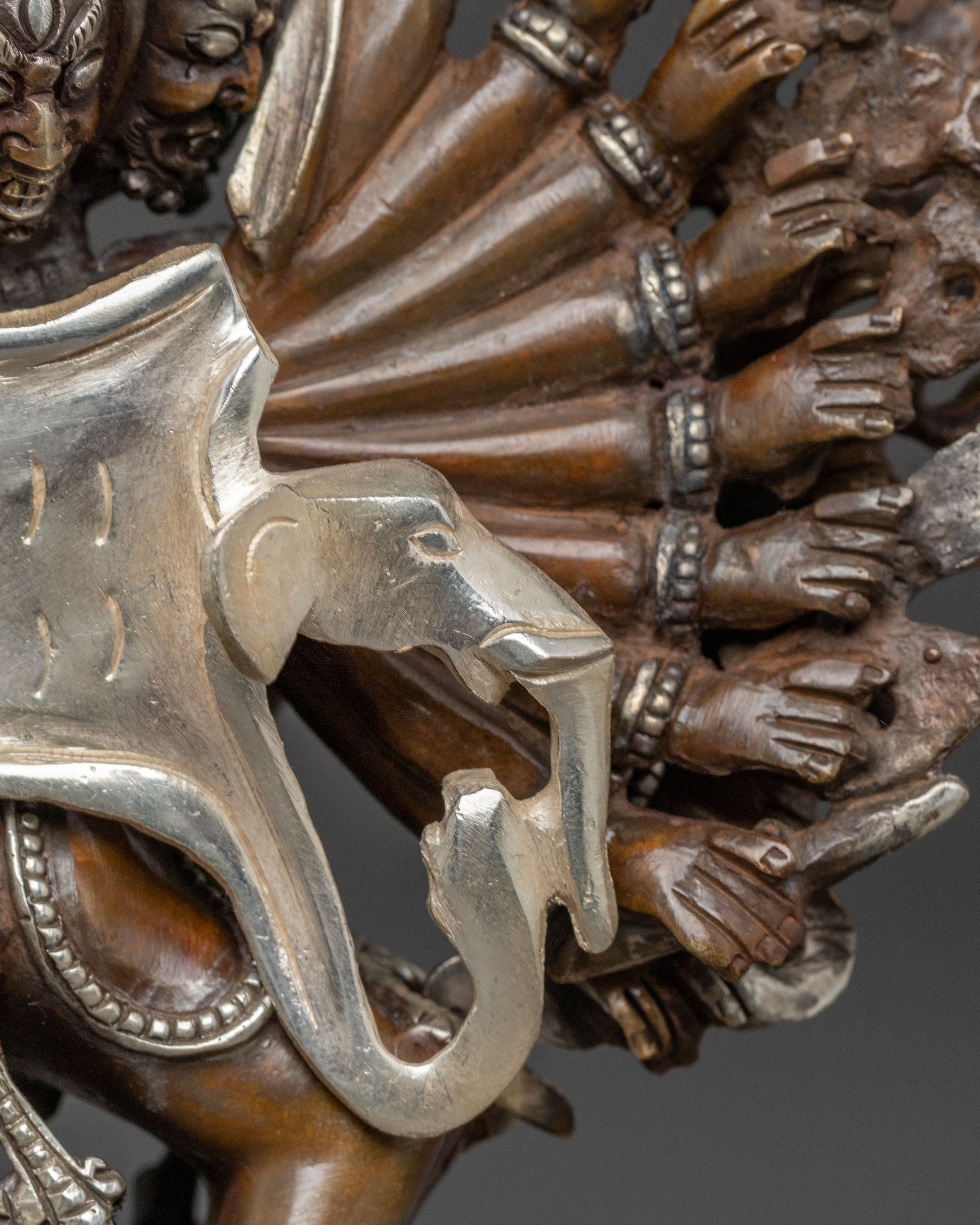 Handmade Yamantaka Golden Statue | Tibetan Buddhist Deity of Wisdom