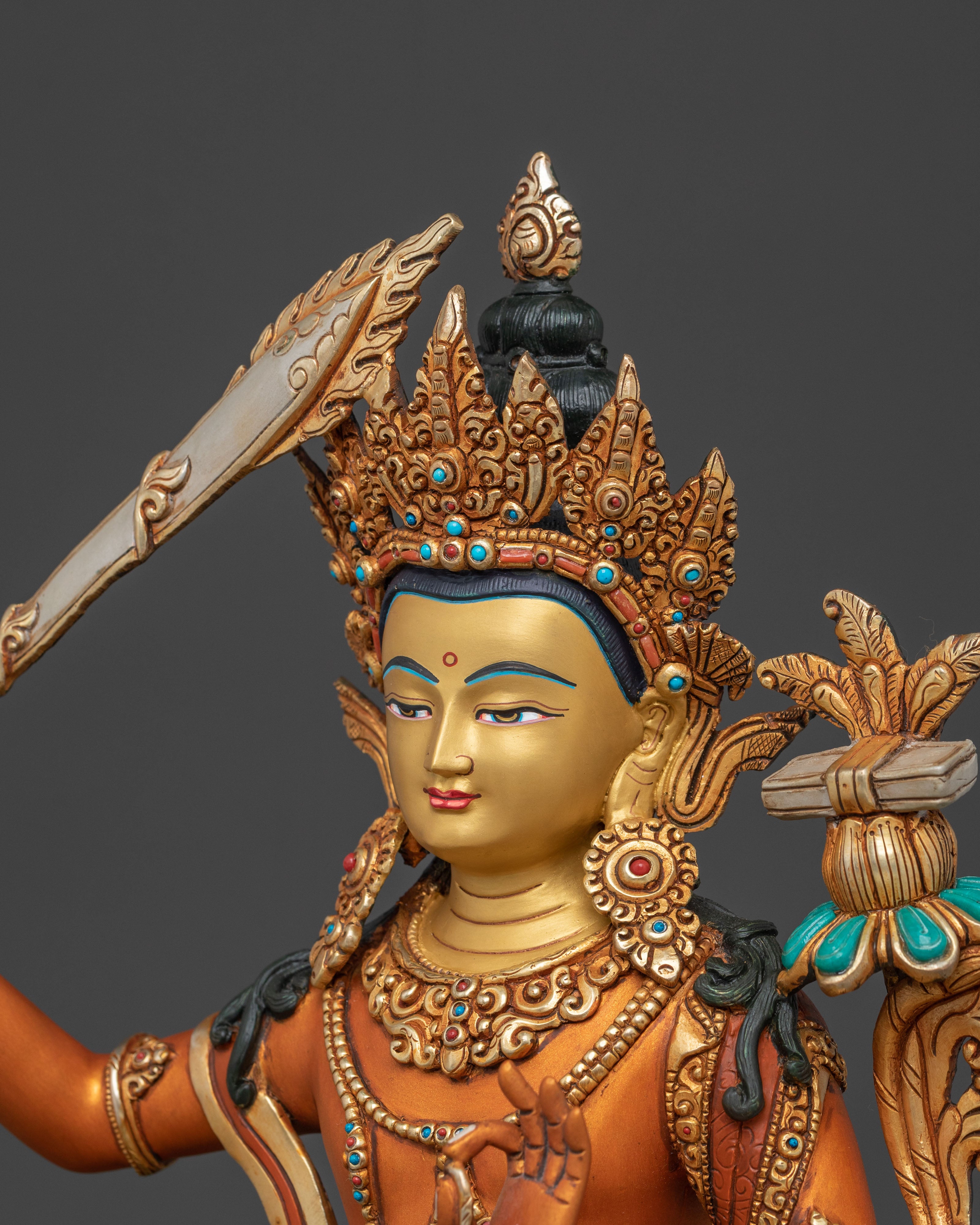 Simhanada Manjushri Statue | Divine Wisdom