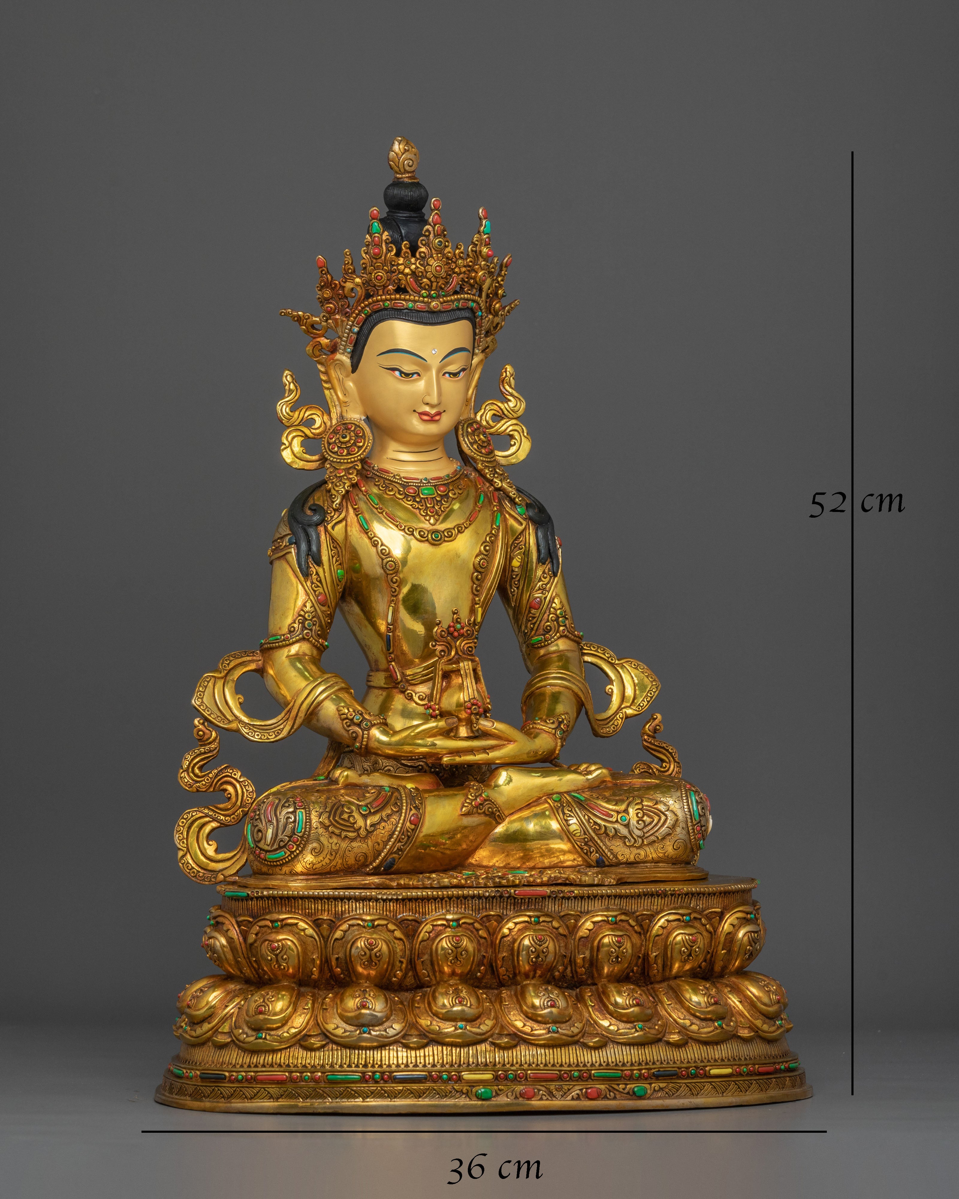 Long Life Deity Amitayus Sacred Statue | Himalayan Altar Decor
