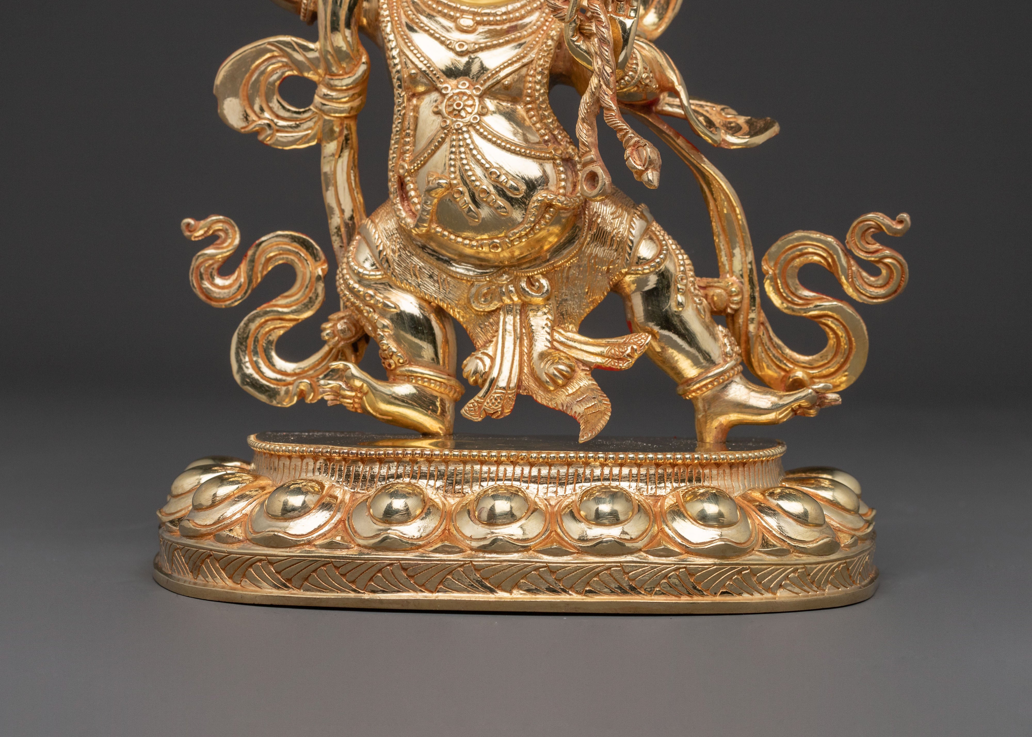 Vajrapani: Hand-Gilded Copper Statue
