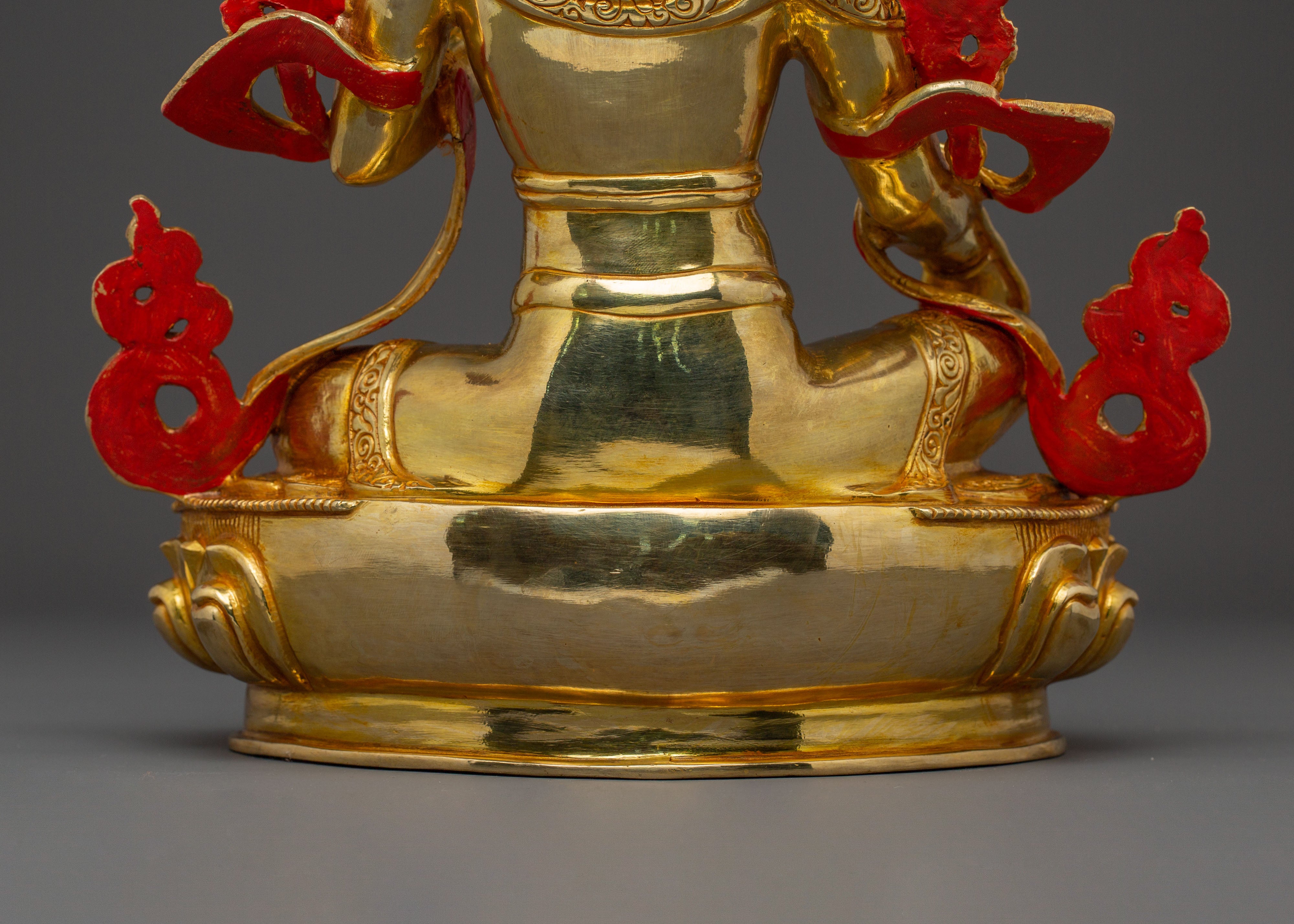Green Tara Statue: Mother of Compassion - Radiant Gold Gilded